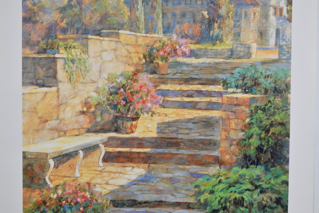 Offset Lithograph of "Many Voices Once Heard" by Don Munz of a Sunlight Garden Scene