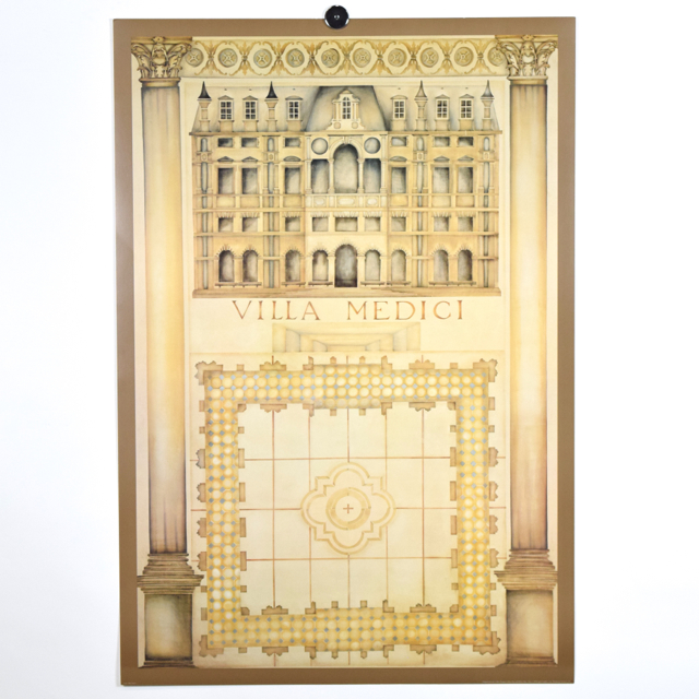 Offset Lithograph of "Villa Medici" After Bery Designs