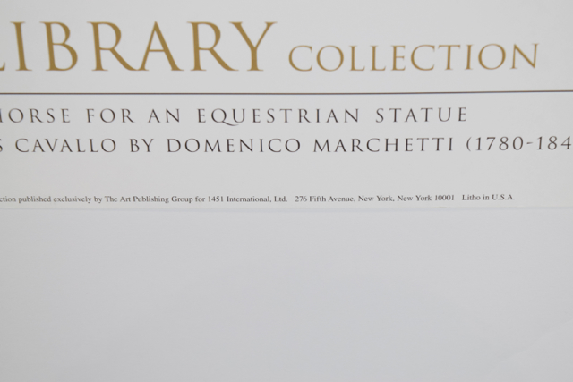 Offset Lithograph of the Etching by Domenico Marchetti of "Cavallo" by Antonio Canova