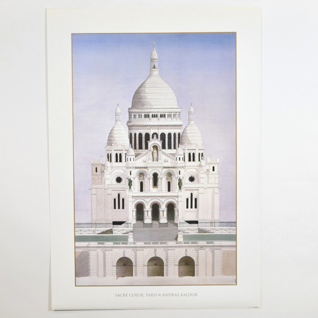 Offset Lithograph of "Sacre Coeur, Paris" after Andras Kaldor