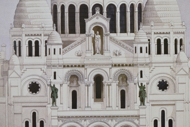 Offset Lithograph of "Sacre Coeur, Paris" after Andras Kaldor