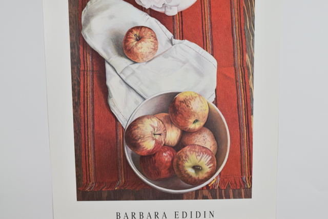 Offset Lithograph of "Galas" After Barbara Edidin of an Apple Themed Still Life