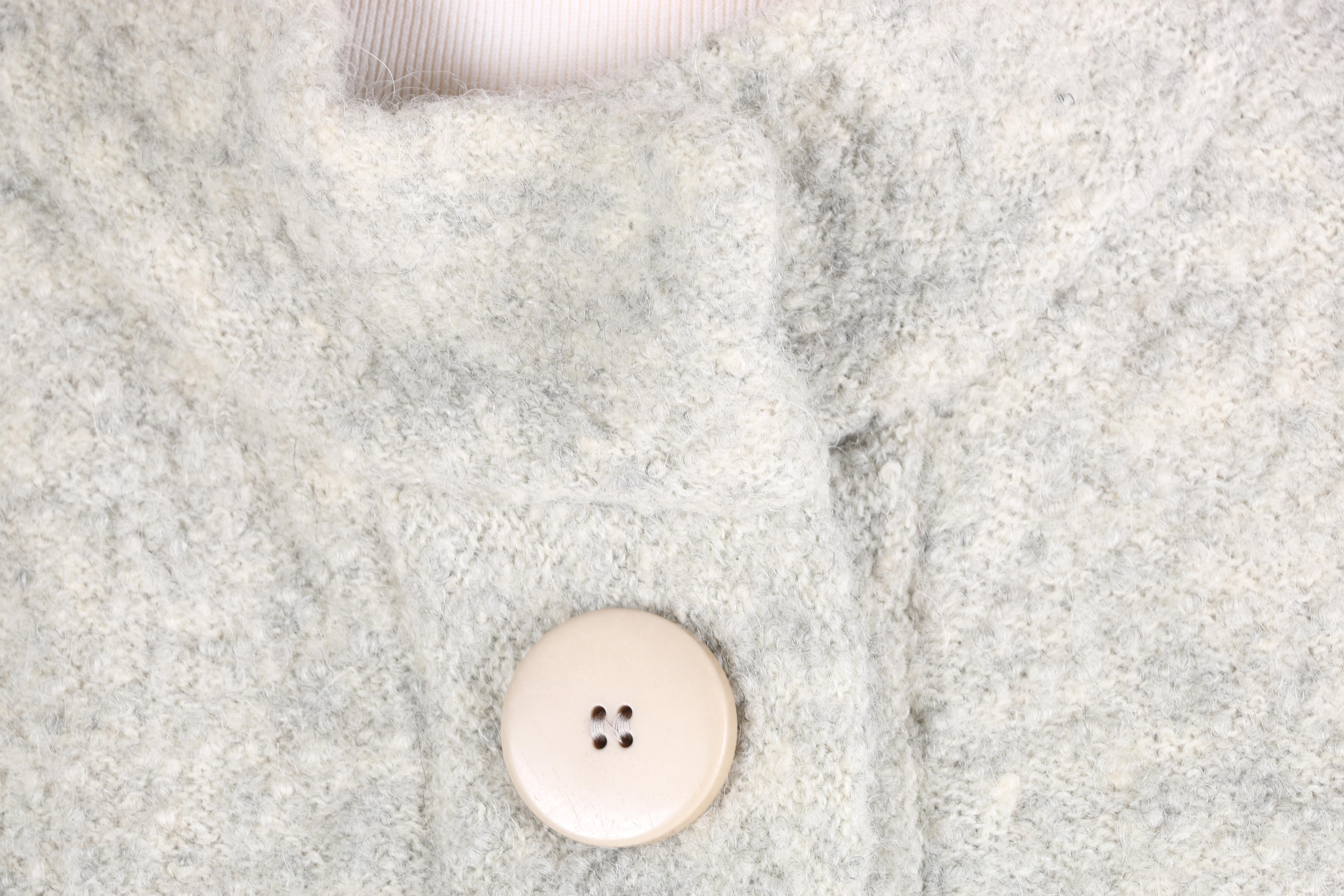 Chloé Grey Wool Blend Cardigan