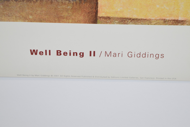 Offset Lithograph of "Well Being II" by Mari Giddings of Abstract Still Life