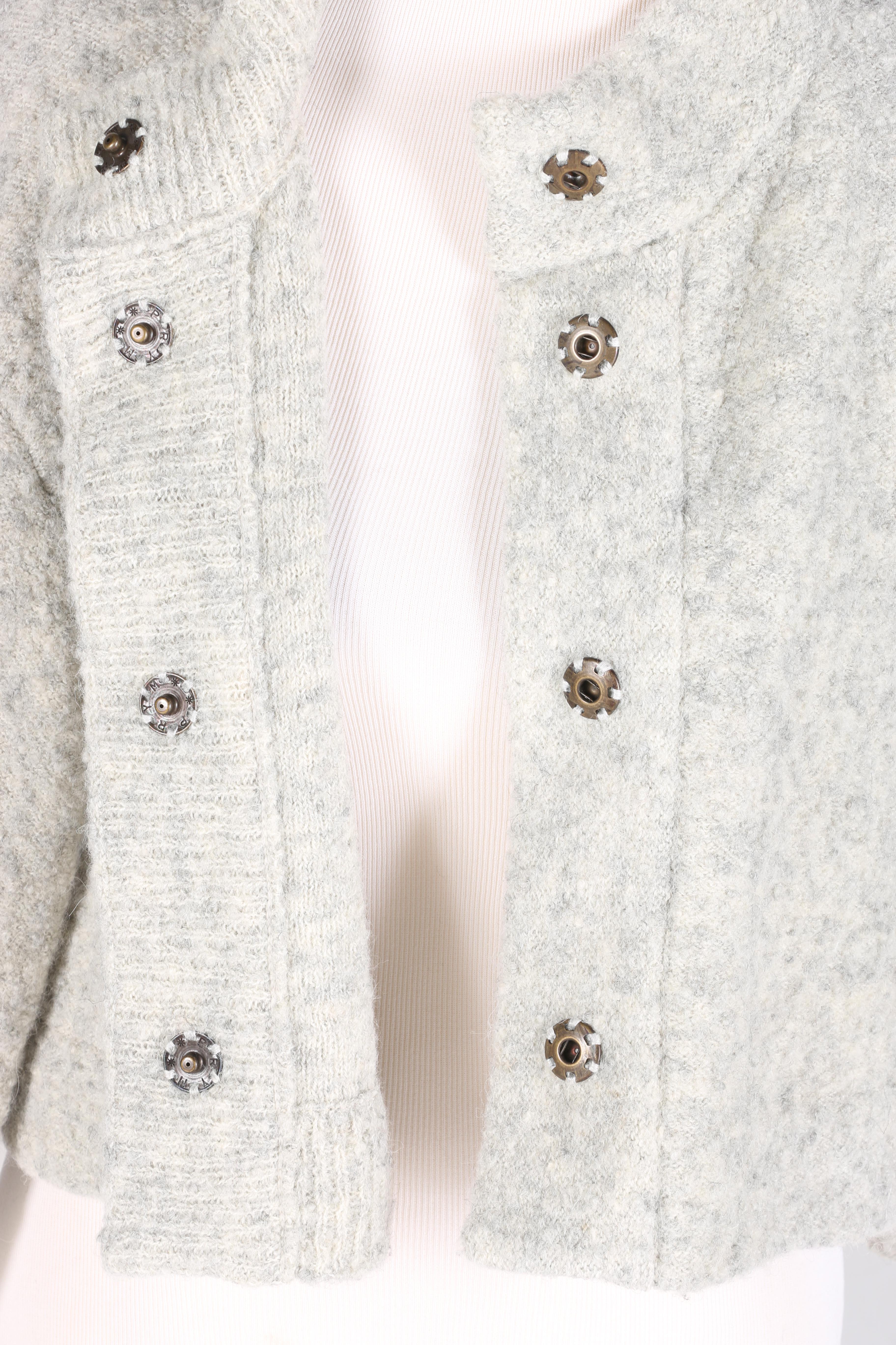 Chloé Grey Wool Blend Cardigan
