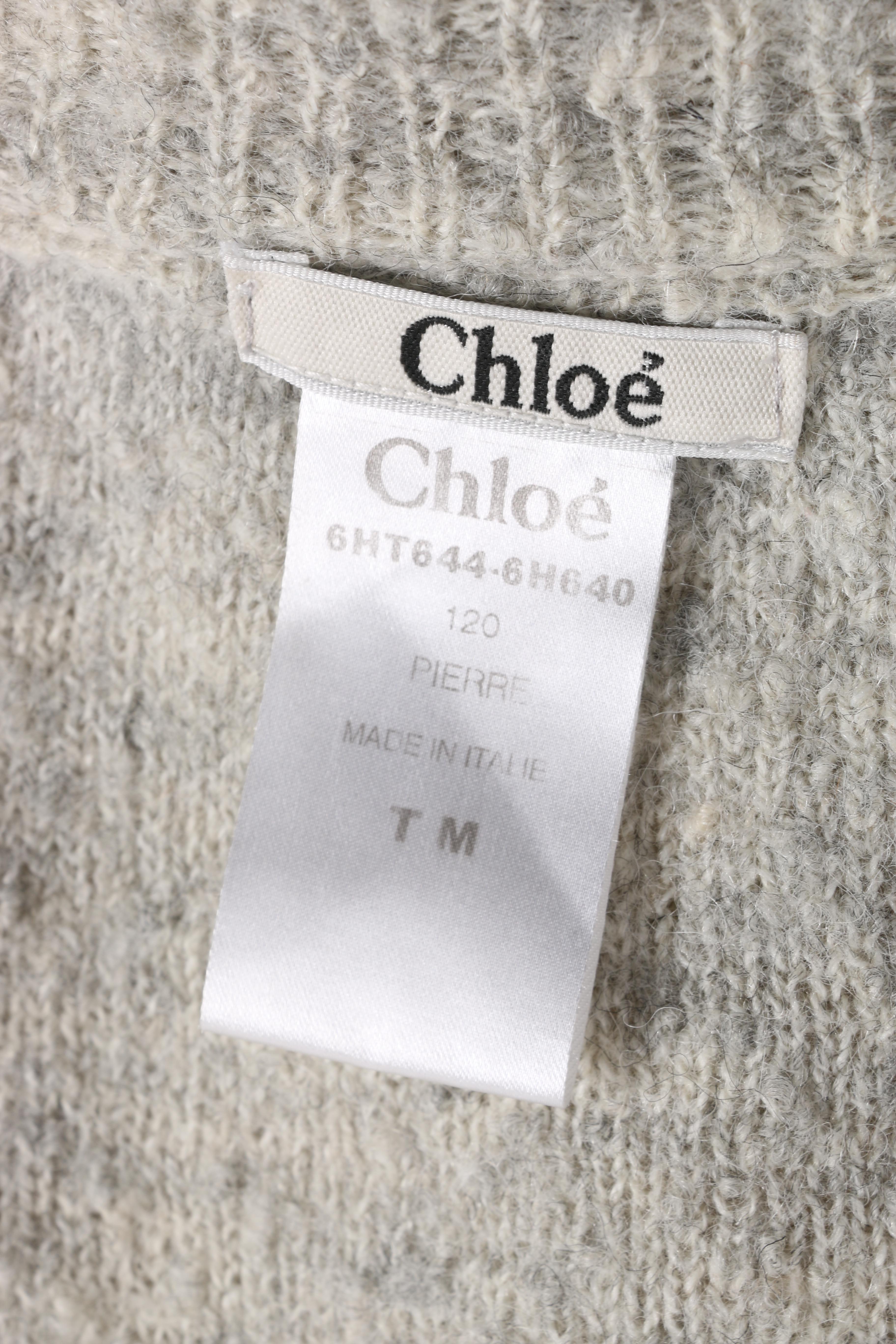 Chloé Grey Wool Blend Cardigan
