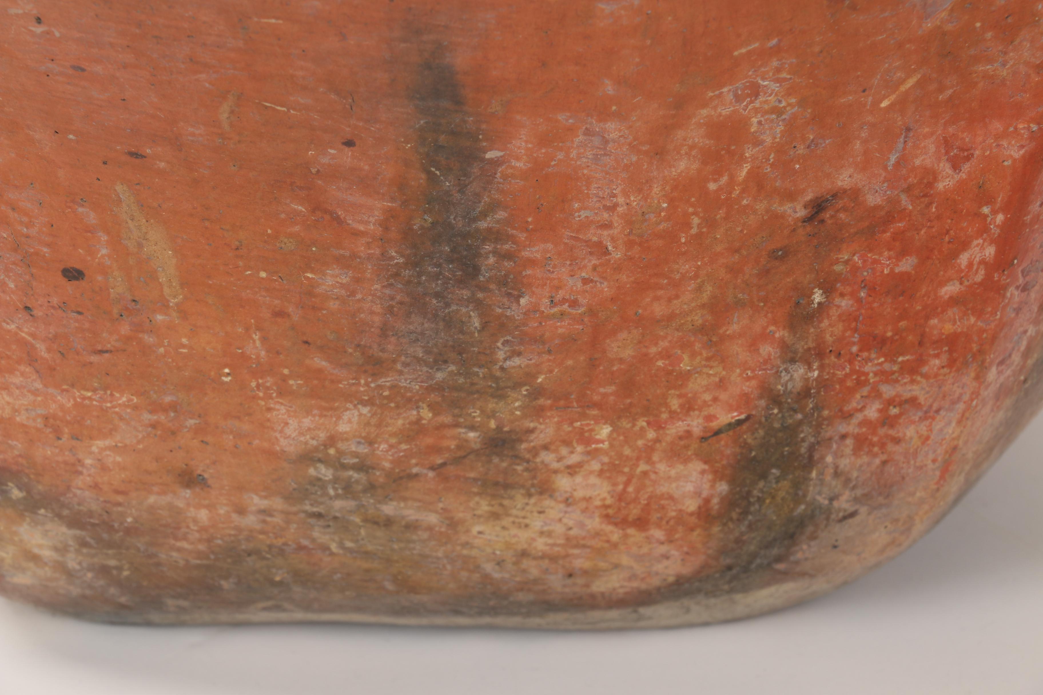 Mesoamerican-Inspired Ceramic Vessel With Three Figural Spouts