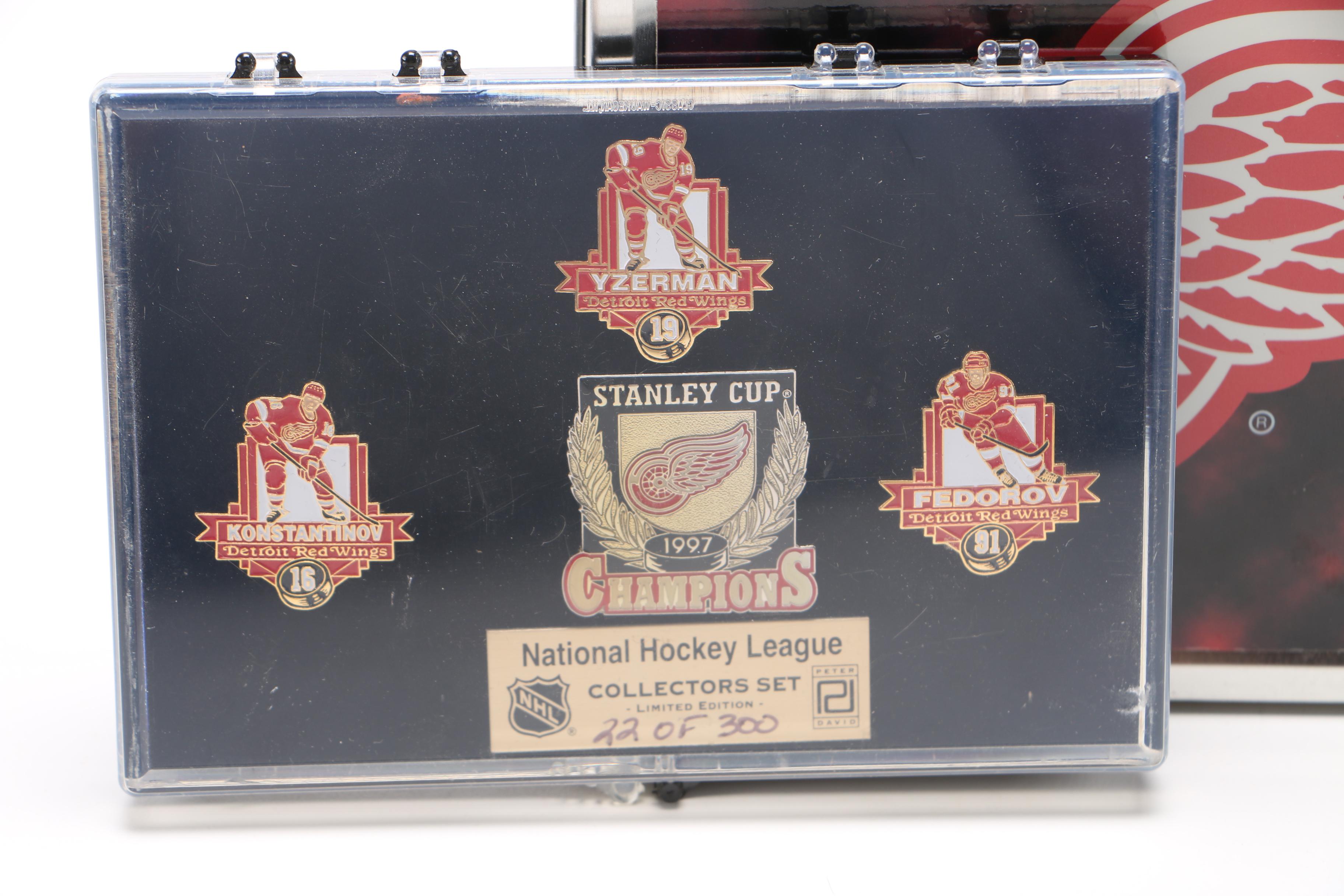 Assorted Detroit Red Wings Hockey Memorabilia