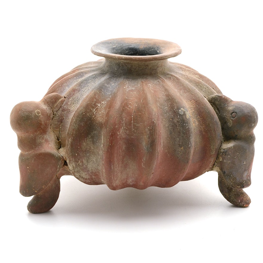 Pre-Columbian Style Figural Pottery Vessel