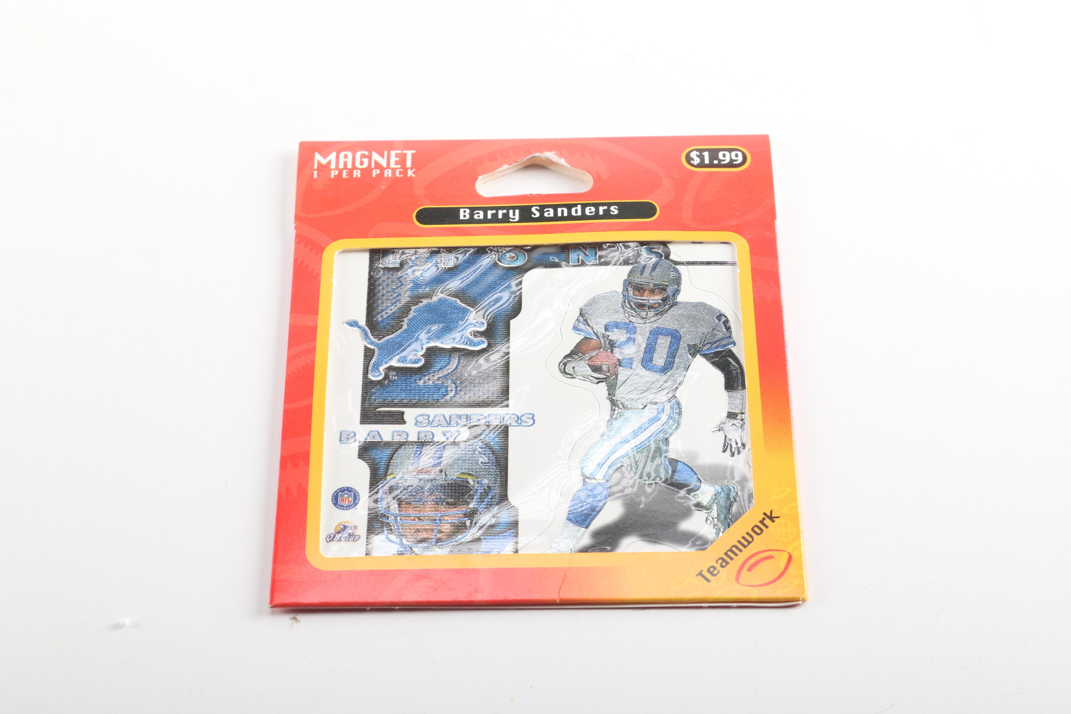 Assorted Barry Sanders Football Memorabilia