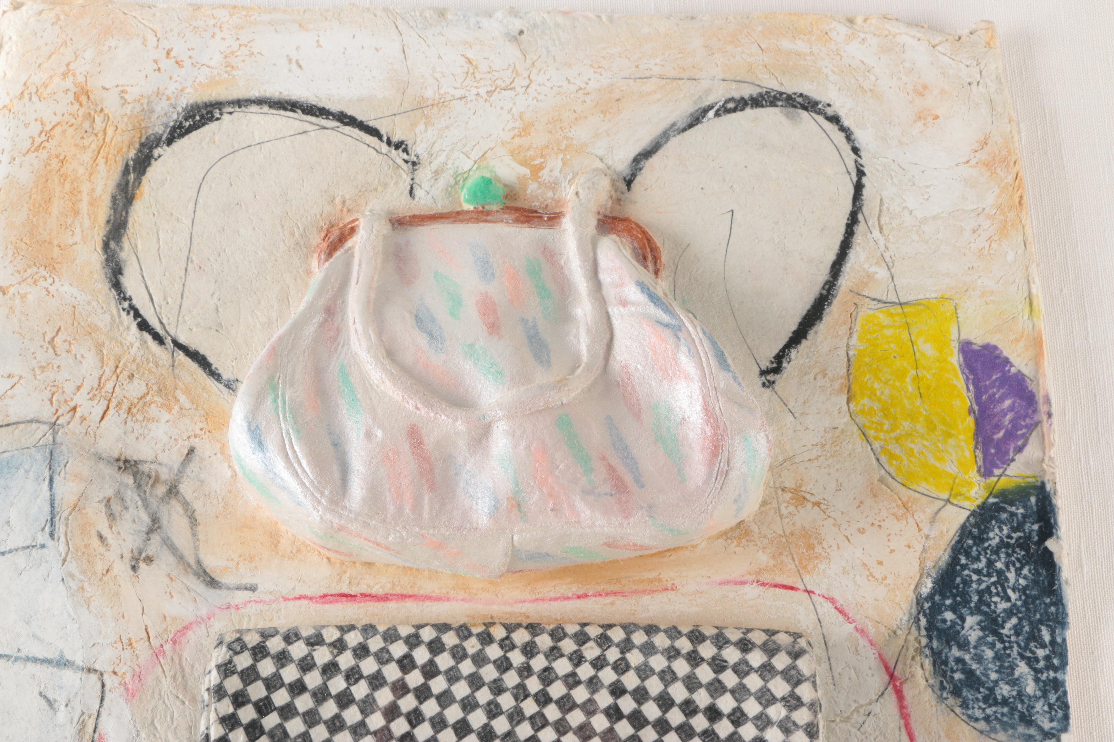 Paper Mache Art by Melnick titled "Handbag VIII"