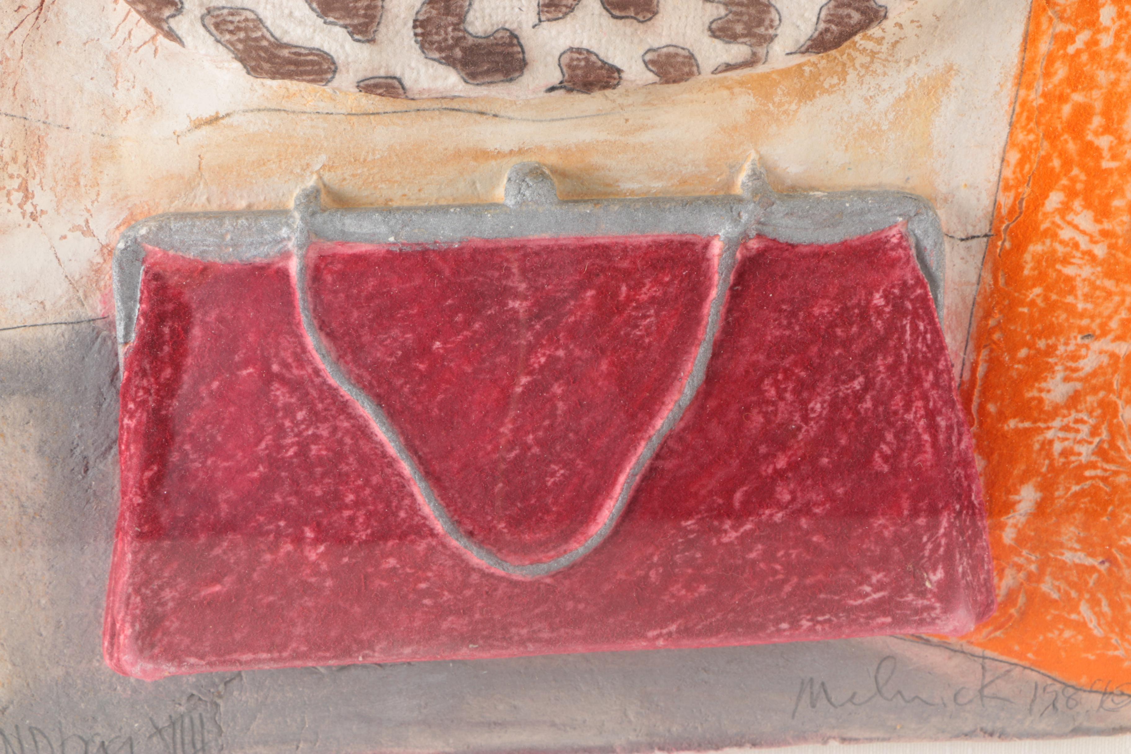 Paper Mache Art by Melnick titled "Handbag VIII"