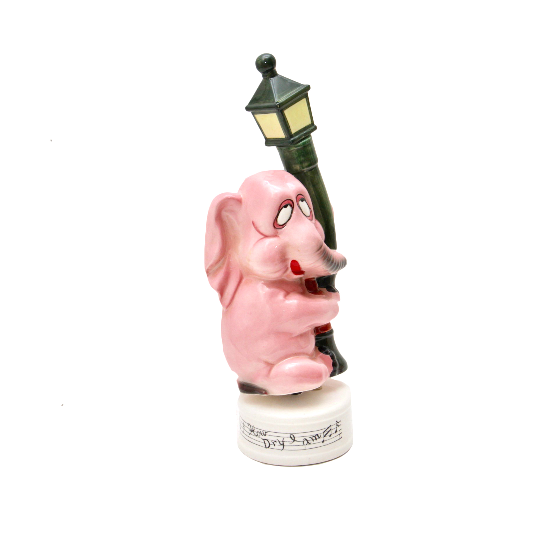 Vintage Pink Elephant Musical Decanter