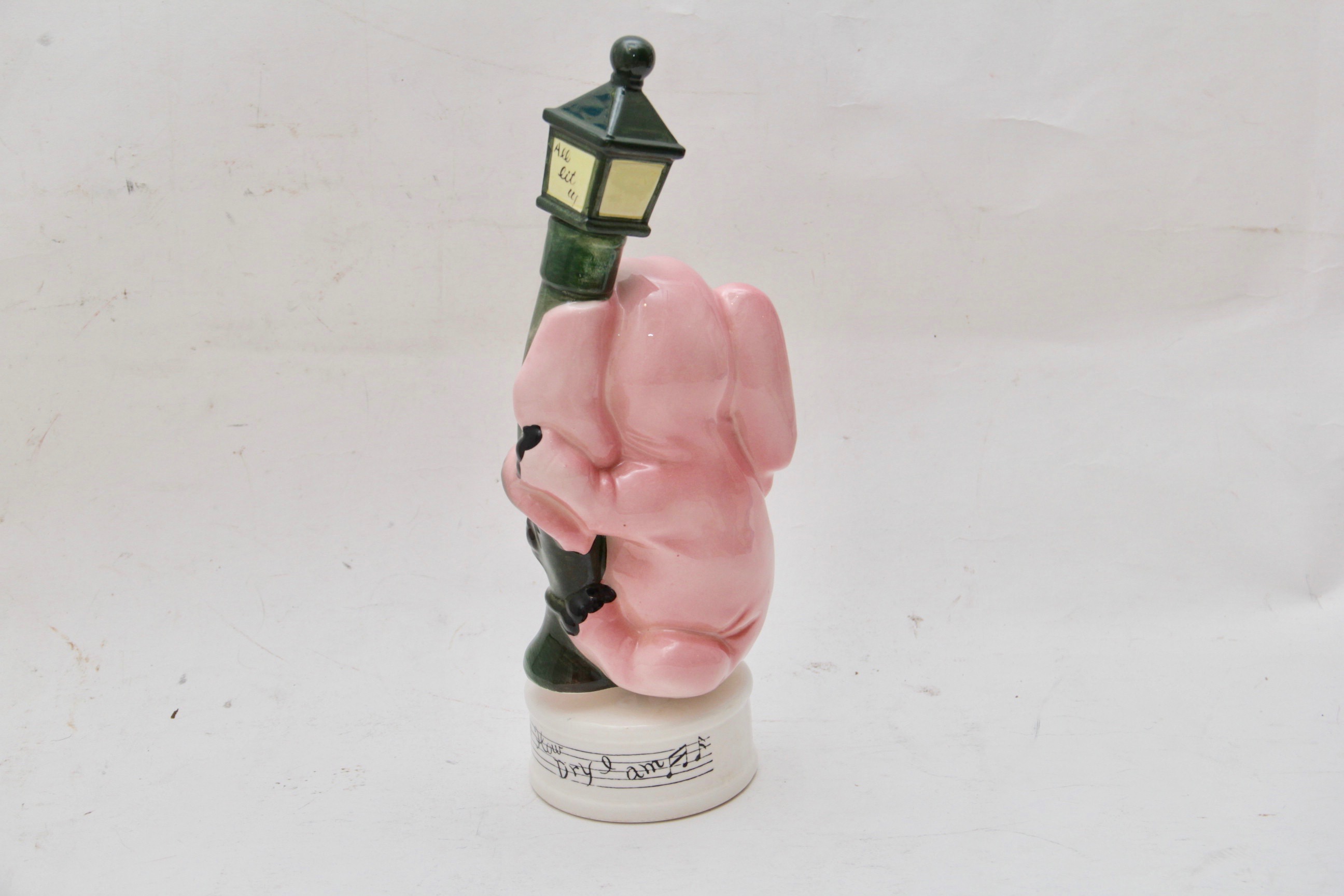 Vintage Pink Elephant Musical Decanter