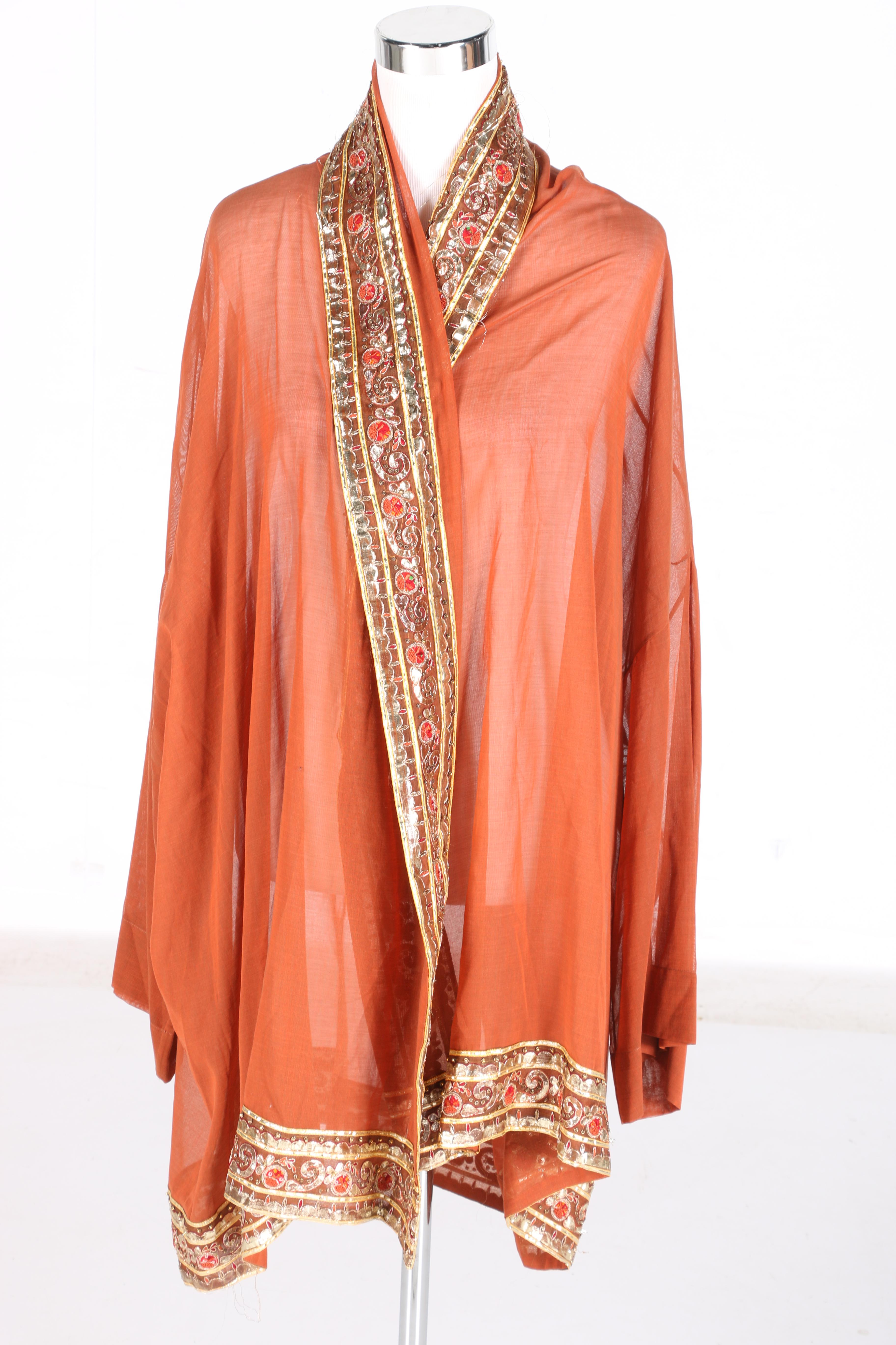 Gold Tone Trim Shirt With Pants by Romeo Gigli