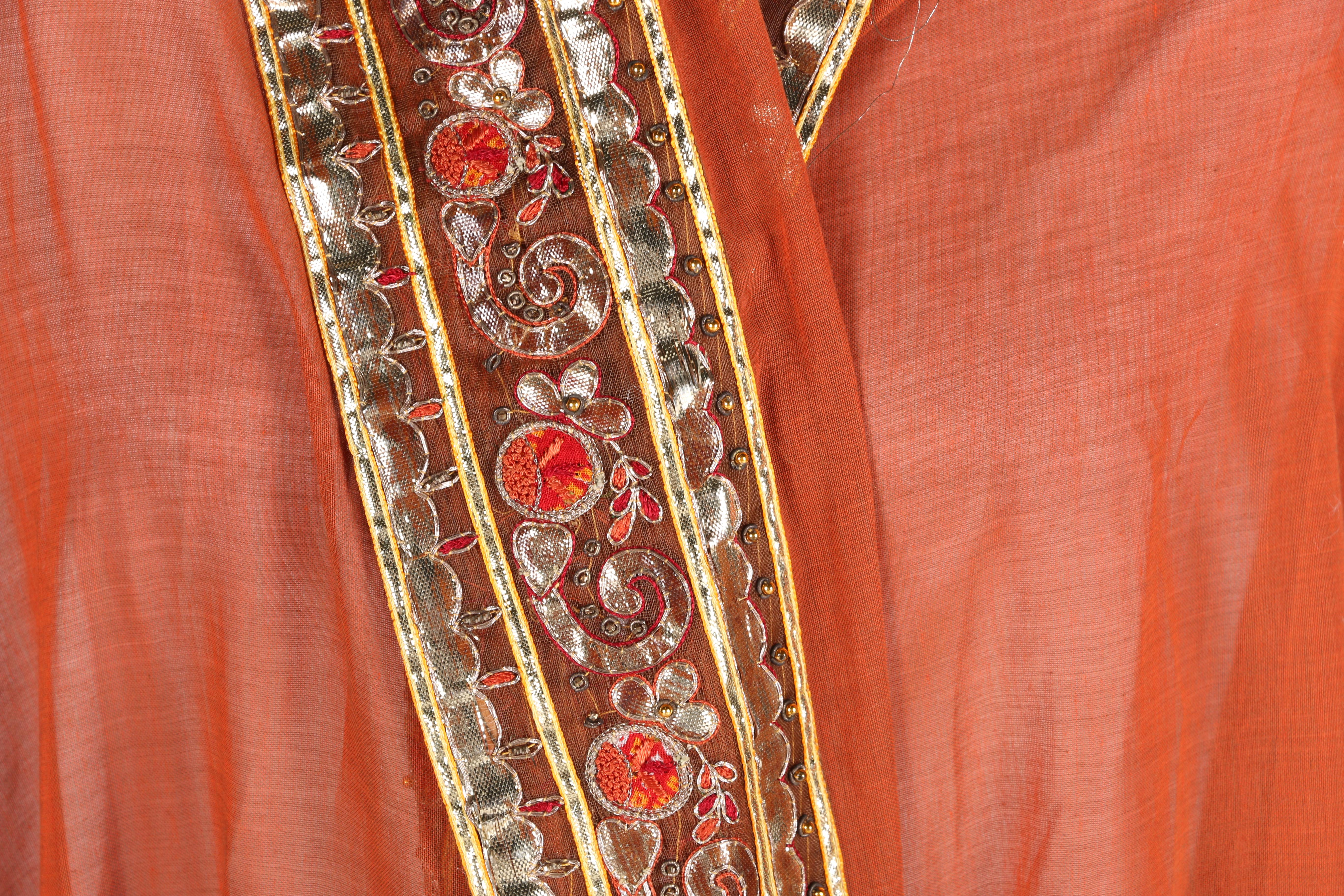 Gold Tone Trim Shirt With Pants by Romeo Gigli