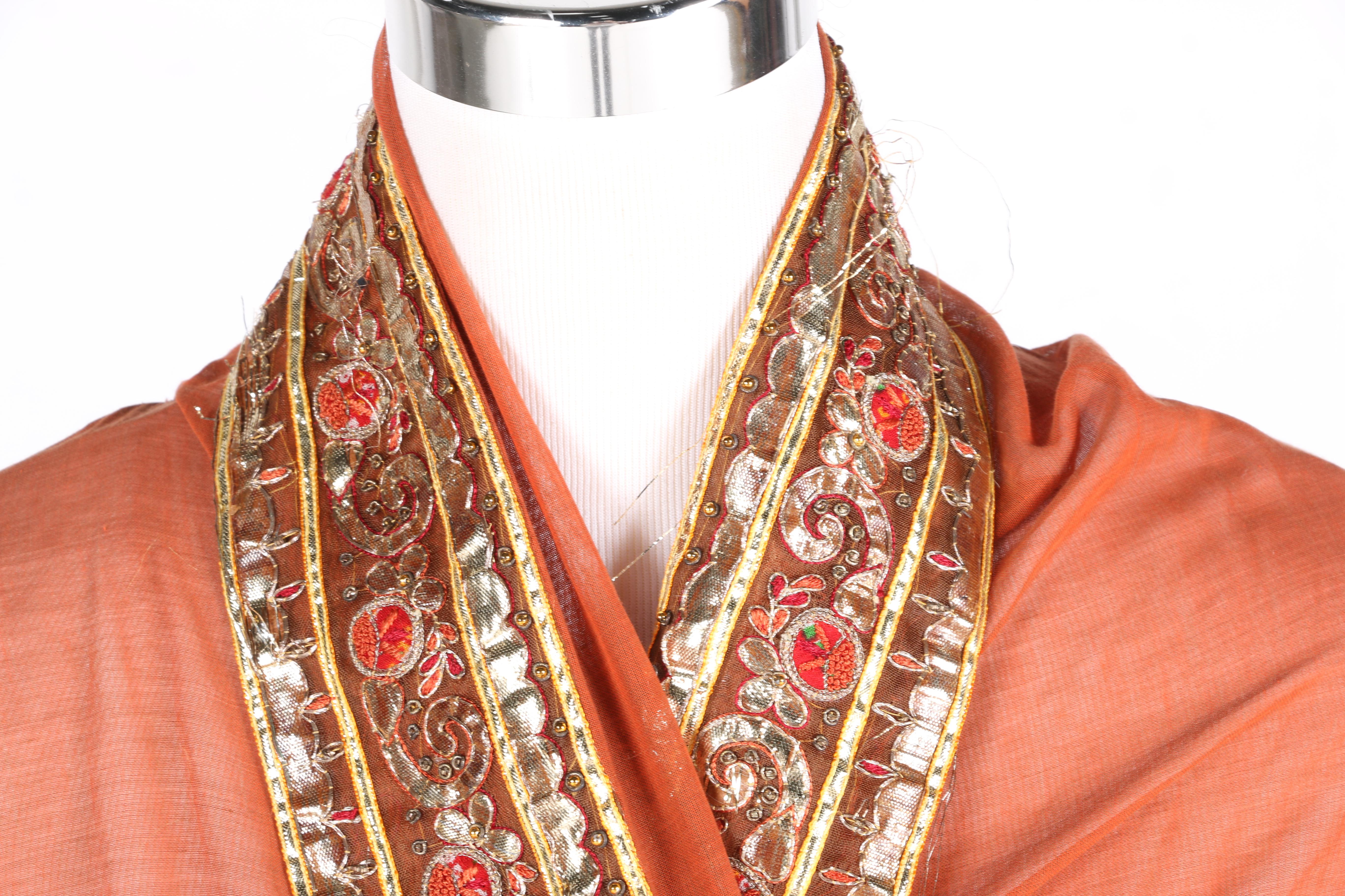 Gold Tone Trim Shirt With Pants by Romeo Gigli