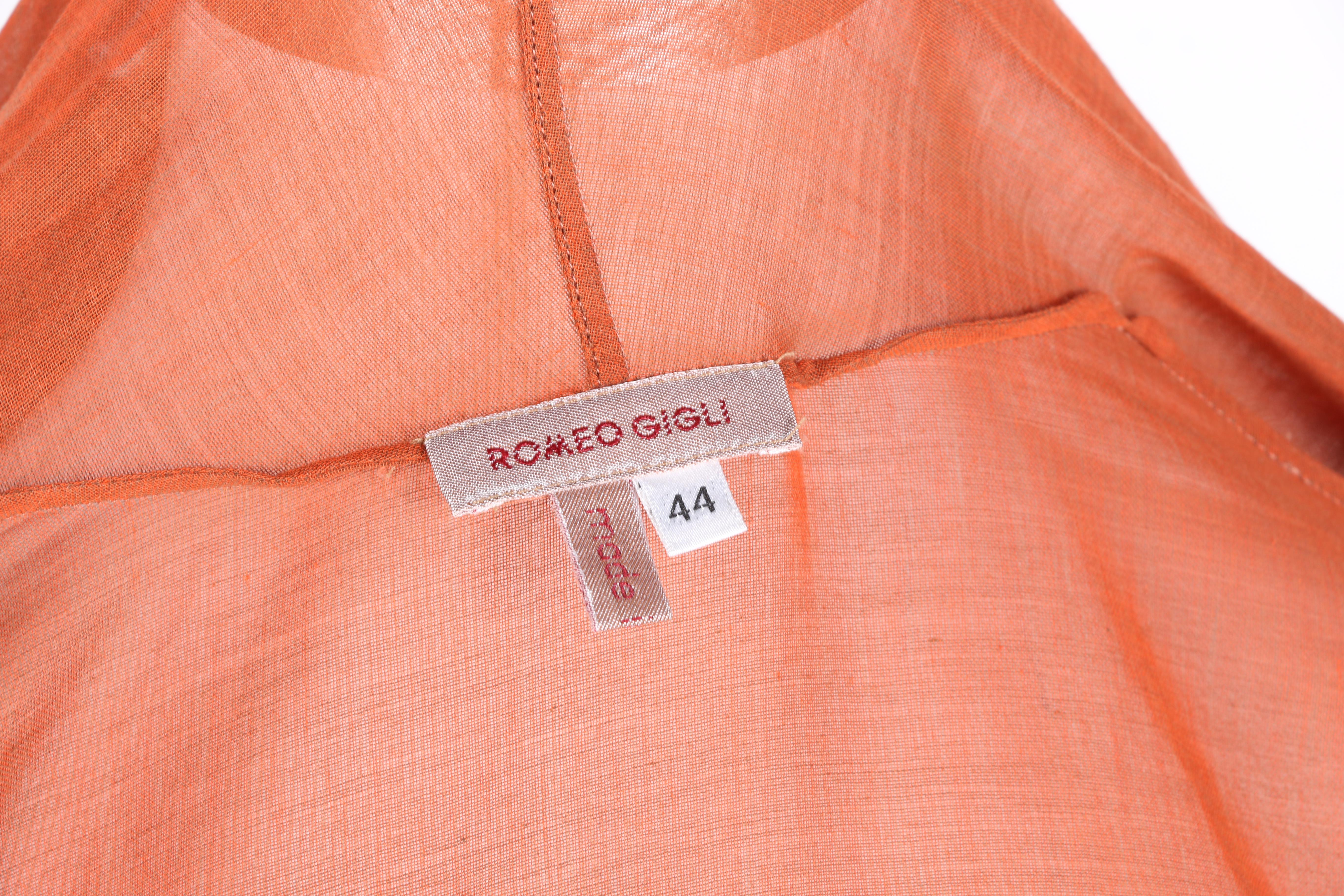 Gold Tone Trim Shirt With Pants by Romeo Gigli