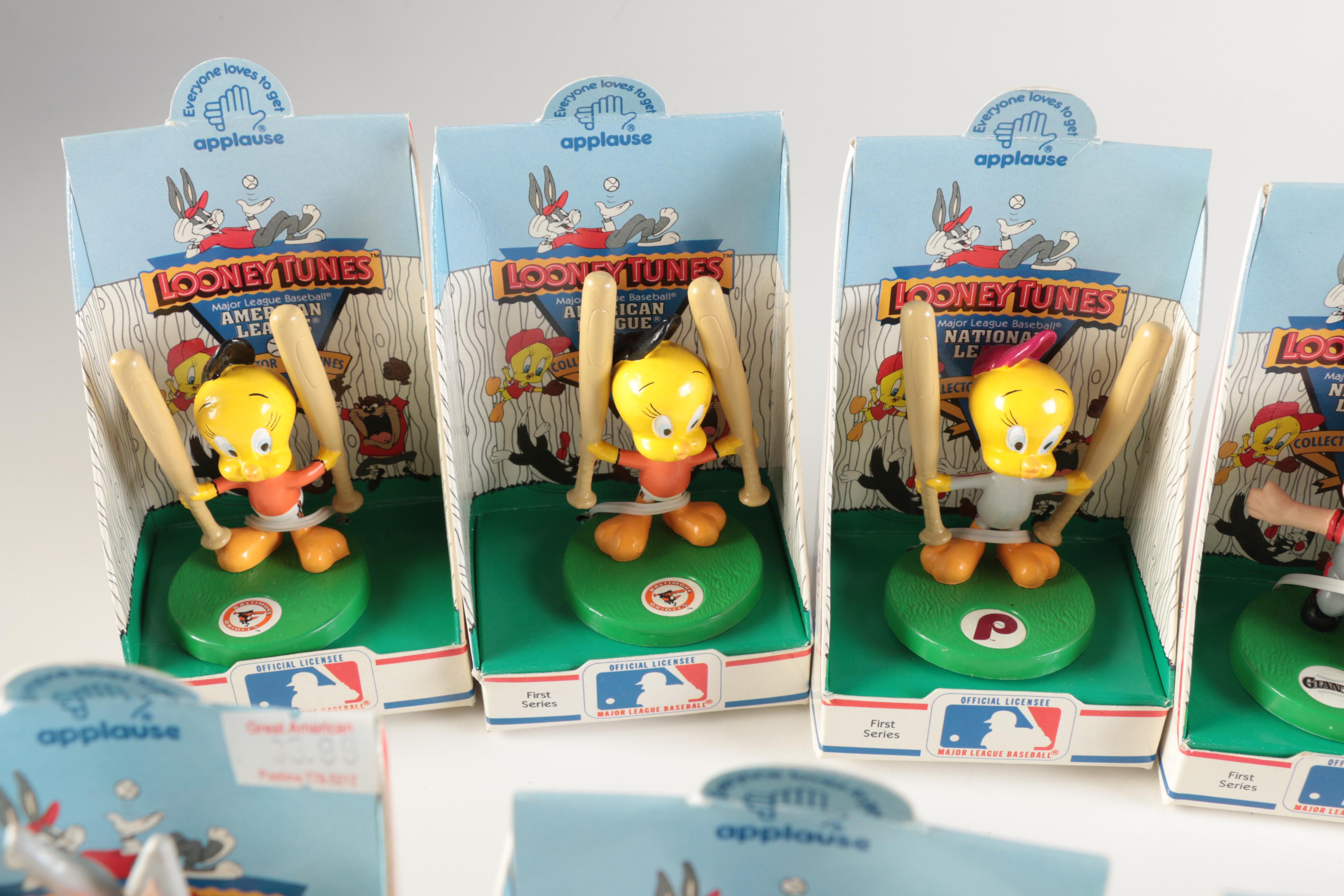 Collection of "Looney Tunes" MLB Figurines