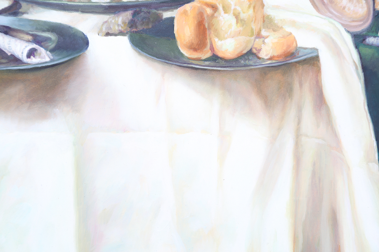 Oil On Canvas Featuring A Still Life