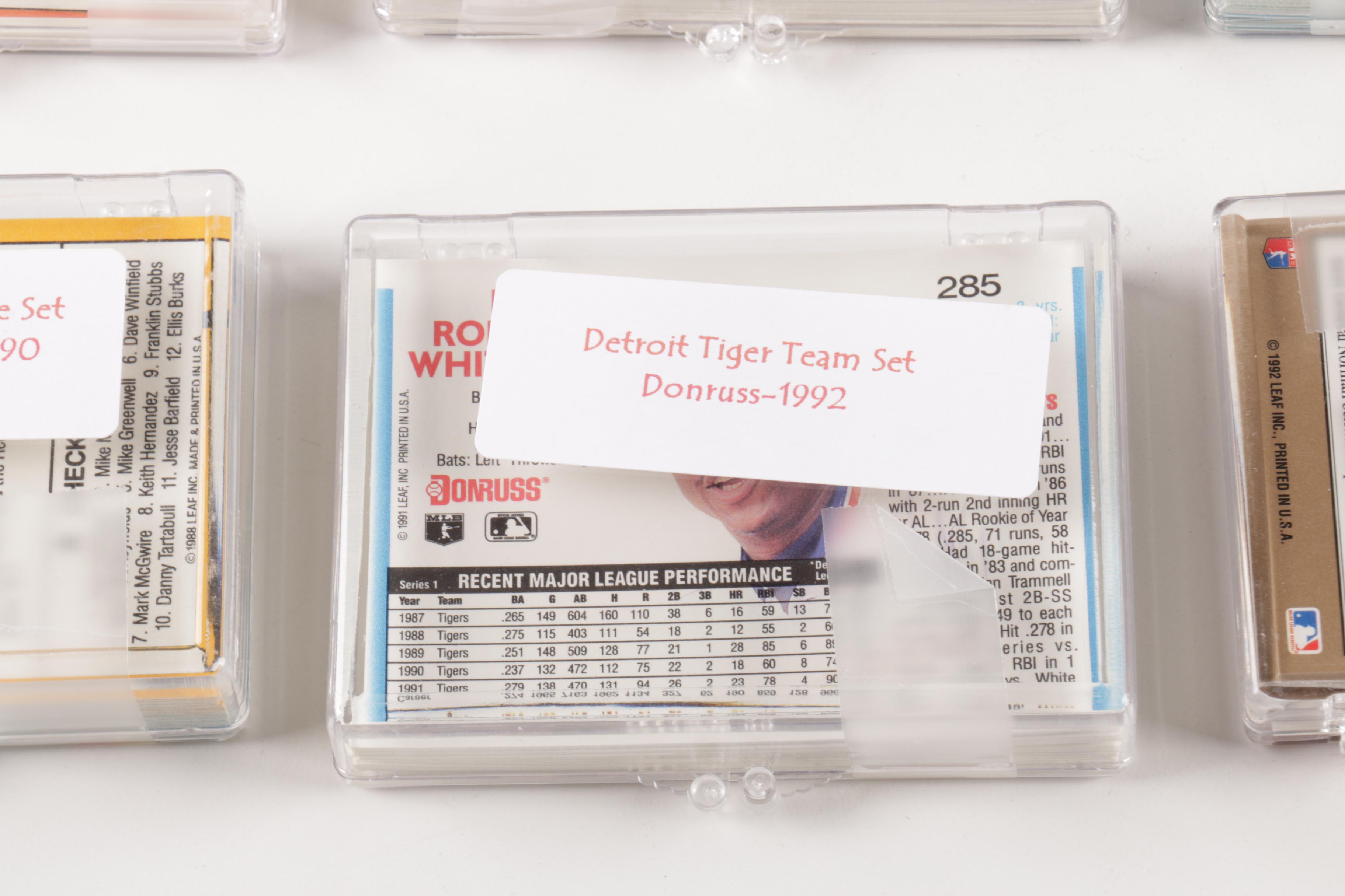 Collection of 1980s and 1990s Leaf and Donruss Baseball Cards