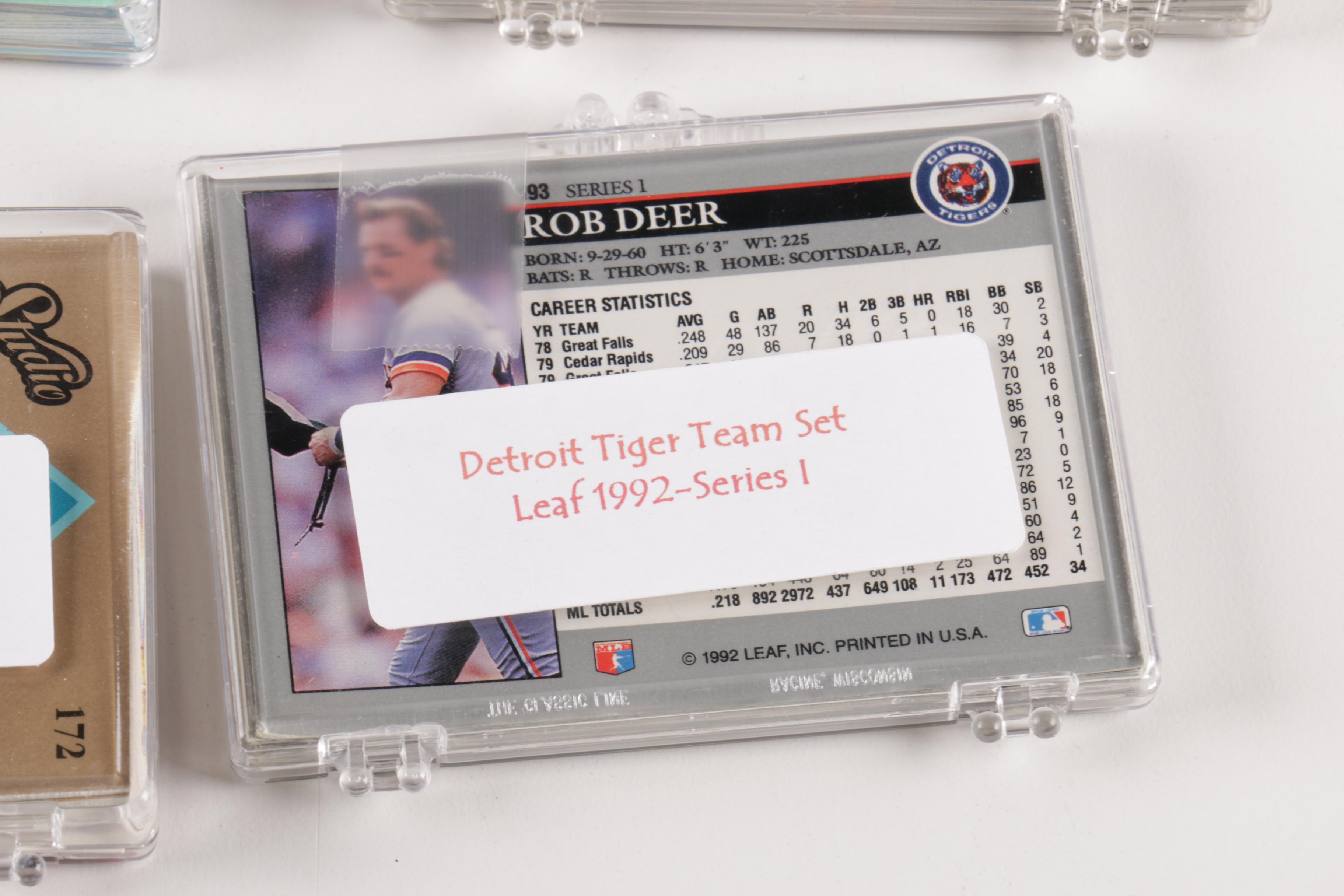 Collection of 1980s and 1990s Leaf and Donruss Baseball Cards