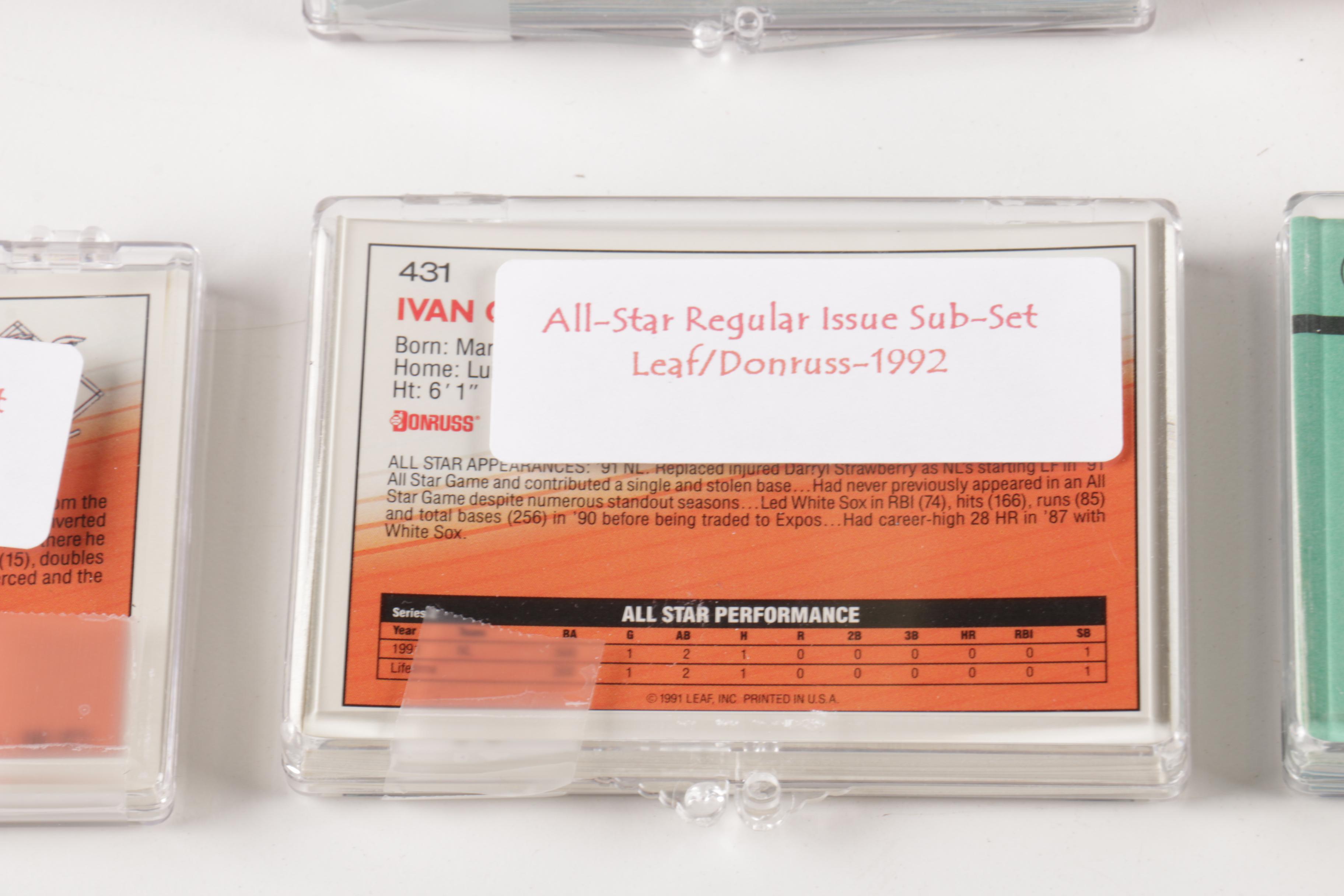 Collection of 1980s and 1990s Leaf and Donruss Baseball Cards