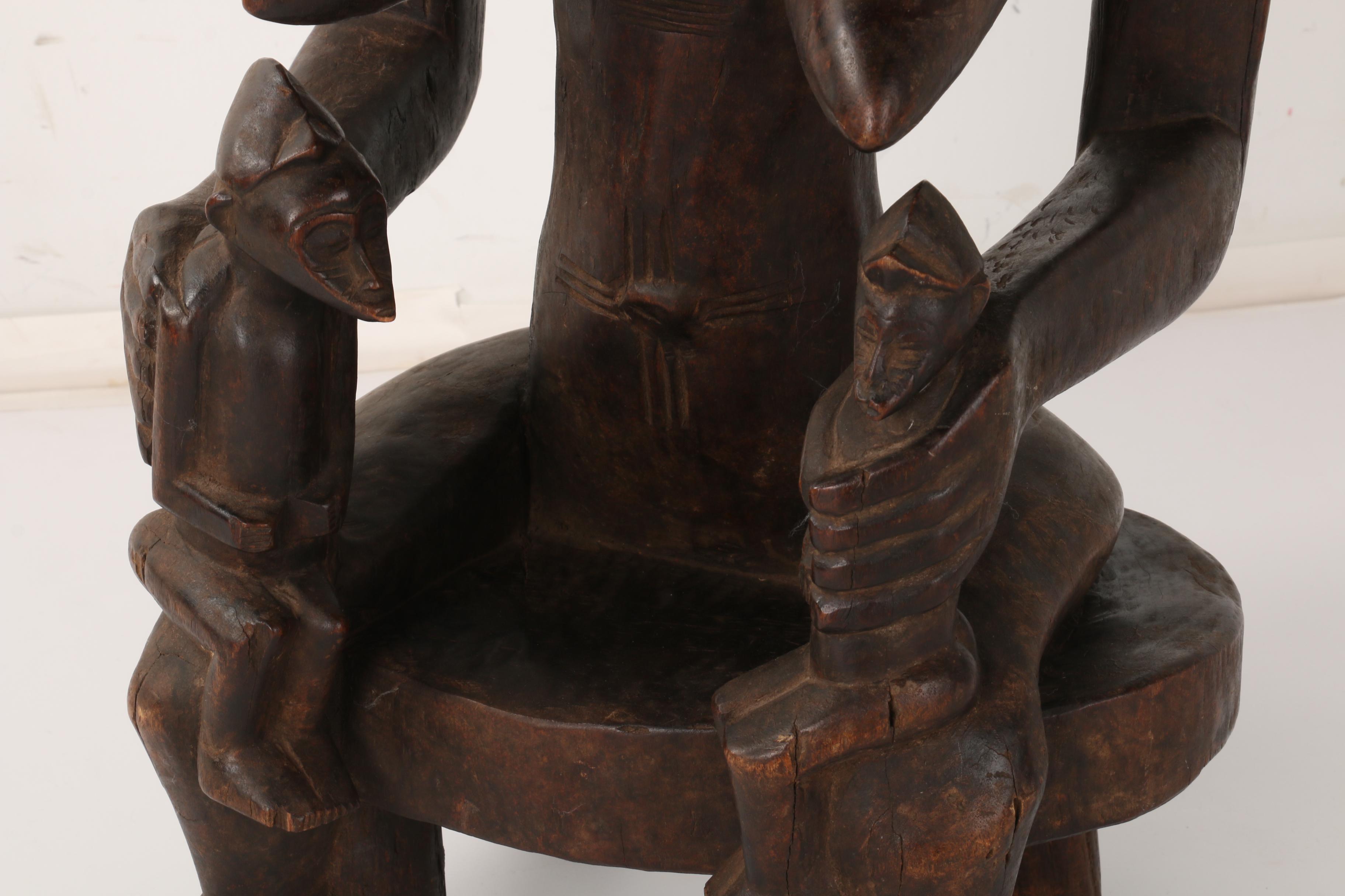 Wooden Yoruba Maternity Figure