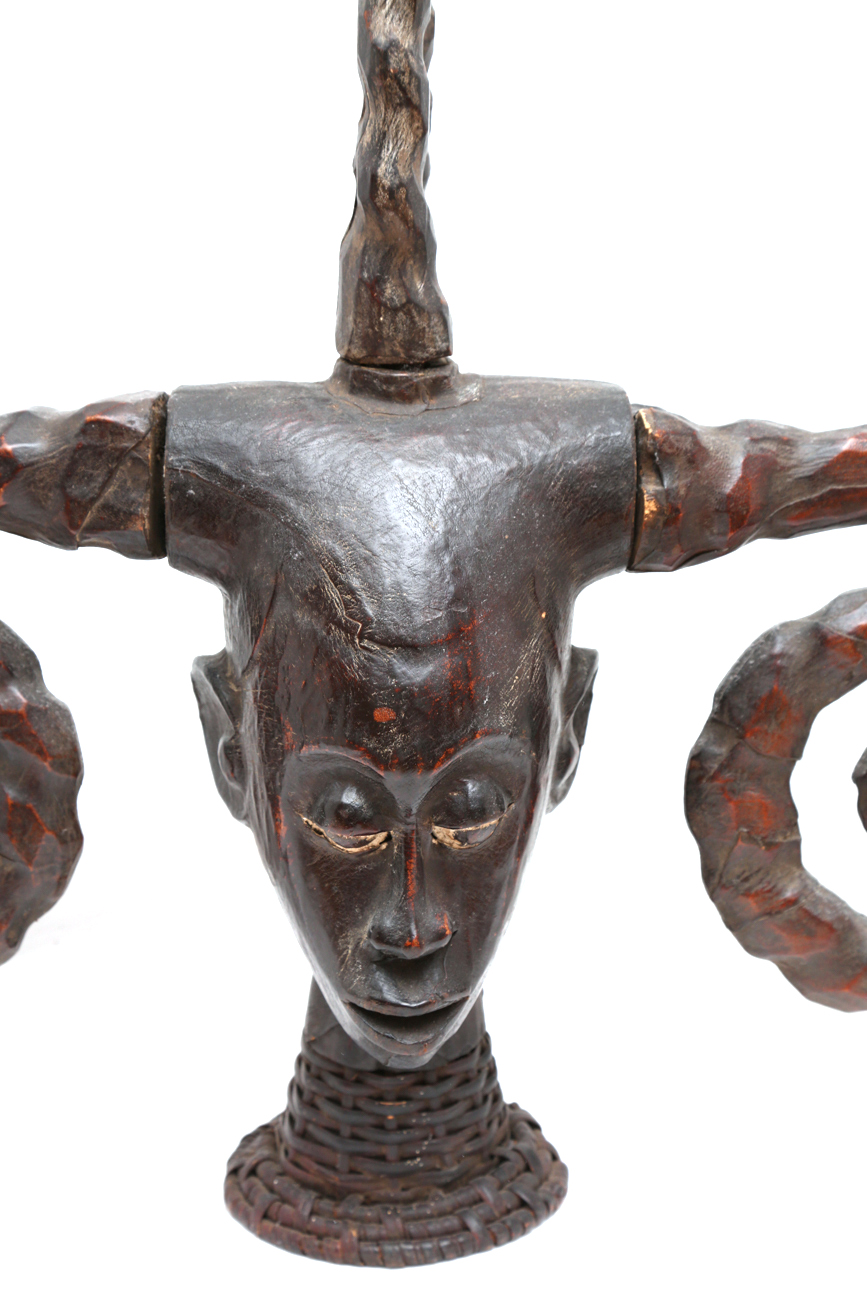 Hand Carved Wooden Female Bust