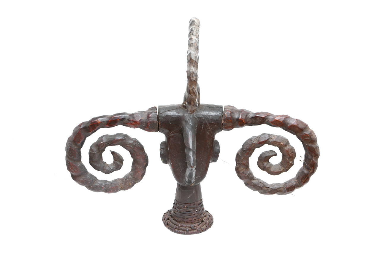 Hand Carved Wooden Female Bust