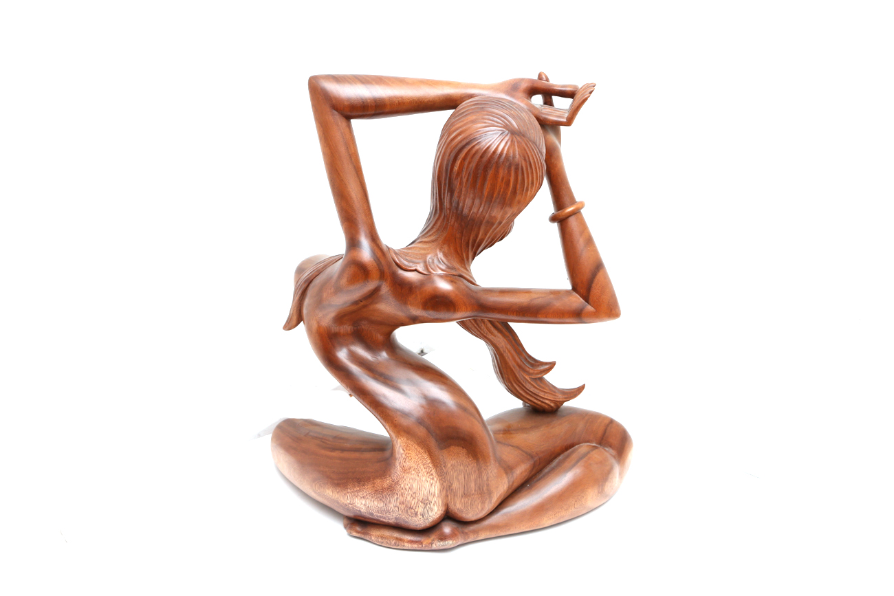 Wayan Rendah Large Hand Carved Wooden Sculpture