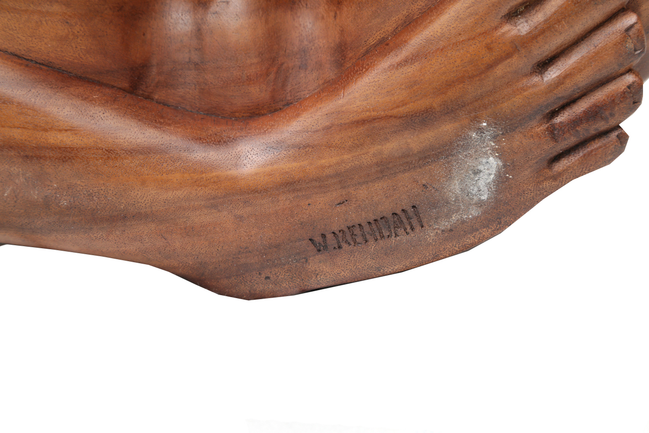 Wayan Rendah Large Hand Carved Wooden Sculpture