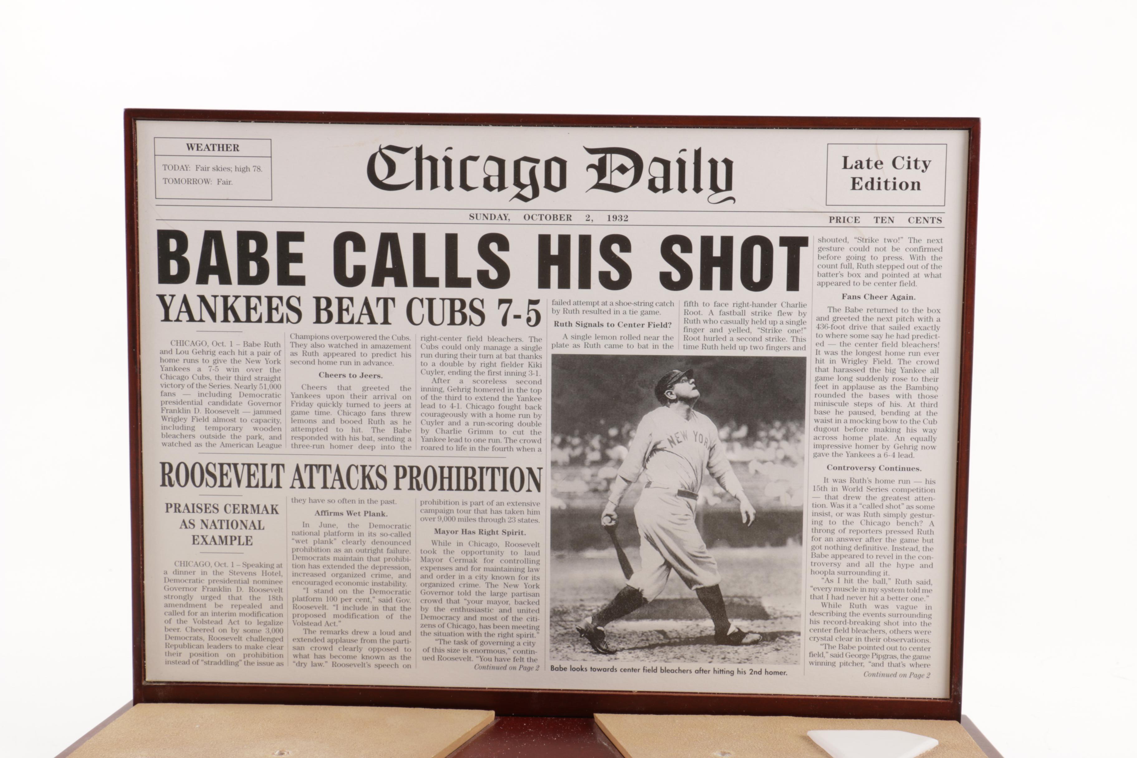 Danbury Mint "Babe Ruth's Called Shot" Figurine Set