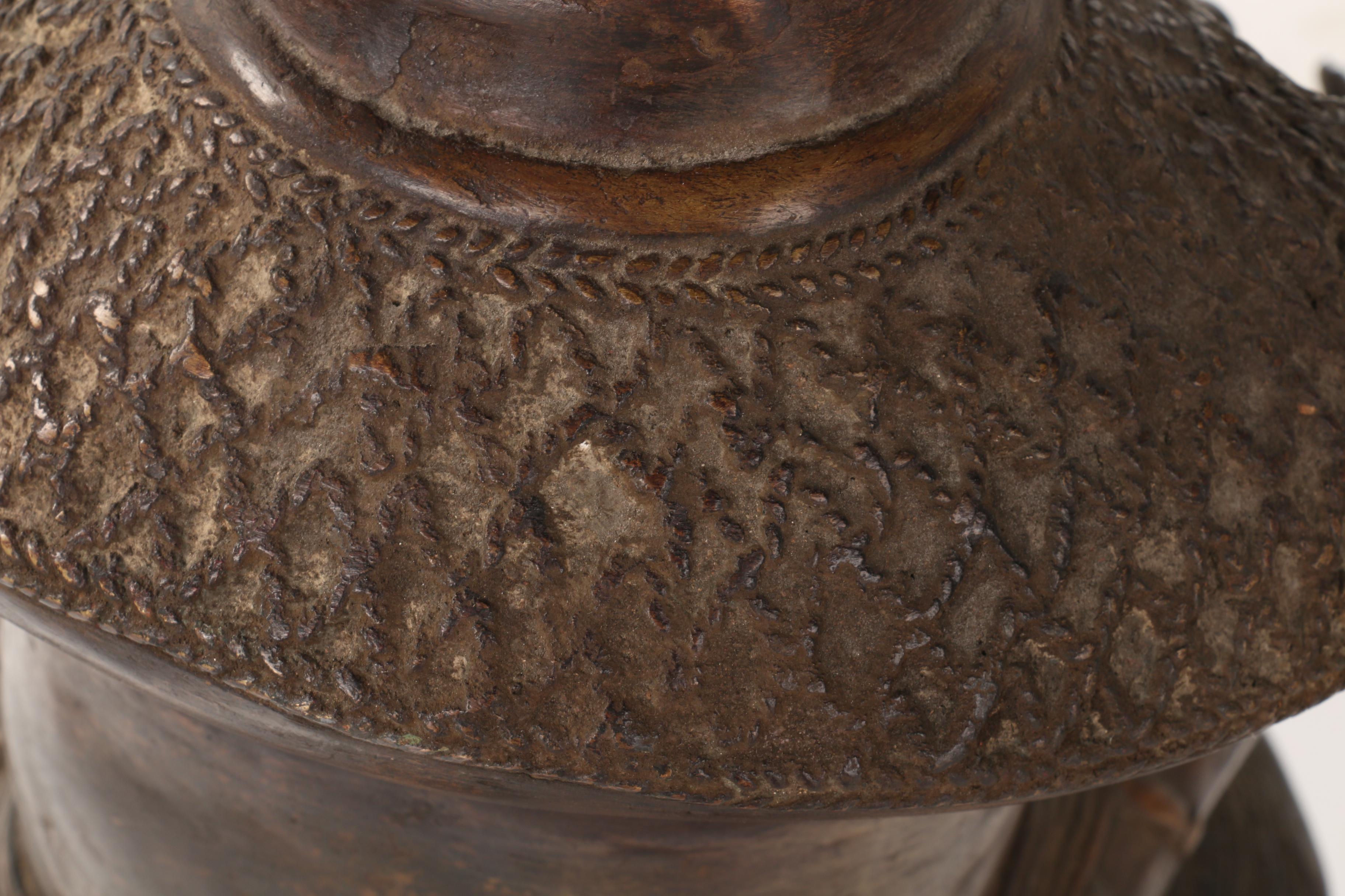 Bronze West African Fertility Figure with Twins