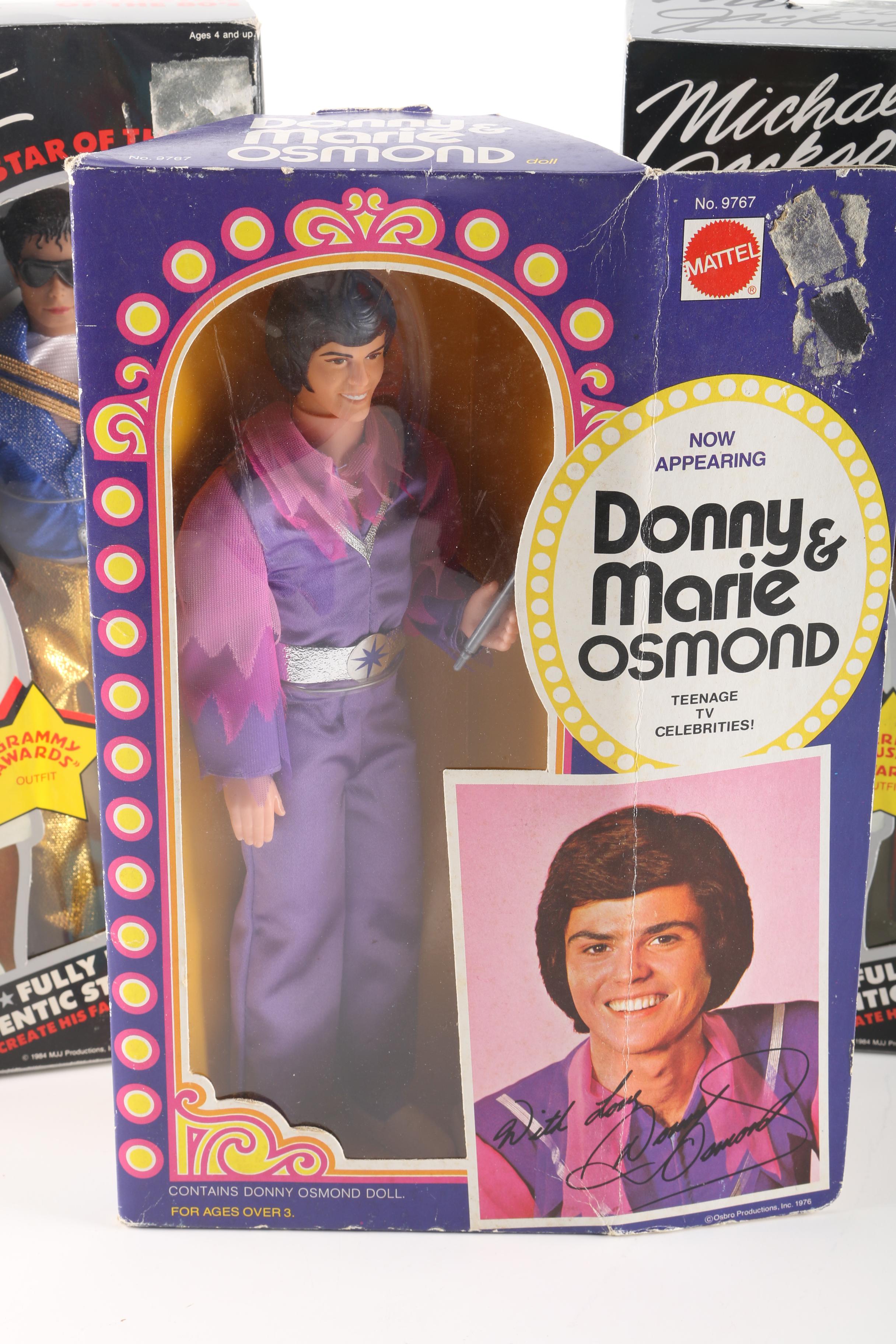 Michael Jackson and Donny Osmond Dolls