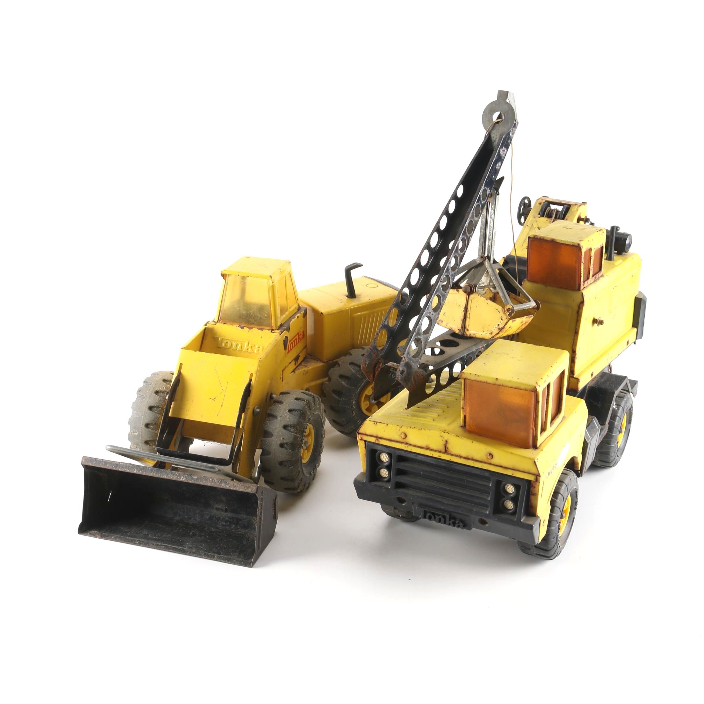 Tonka Die-Cast Crane and Truck