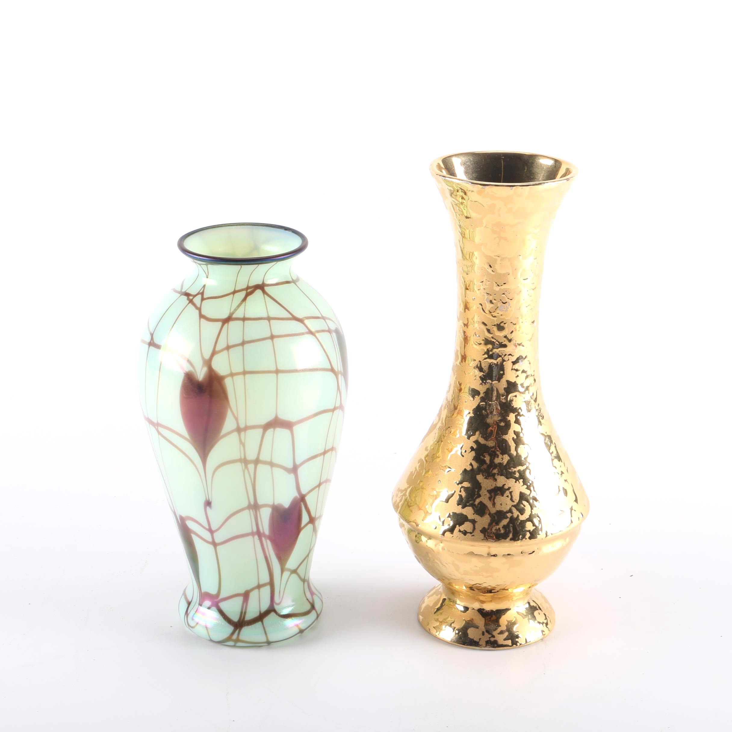 Pair of Vases Including Durand "Heart and Vine"