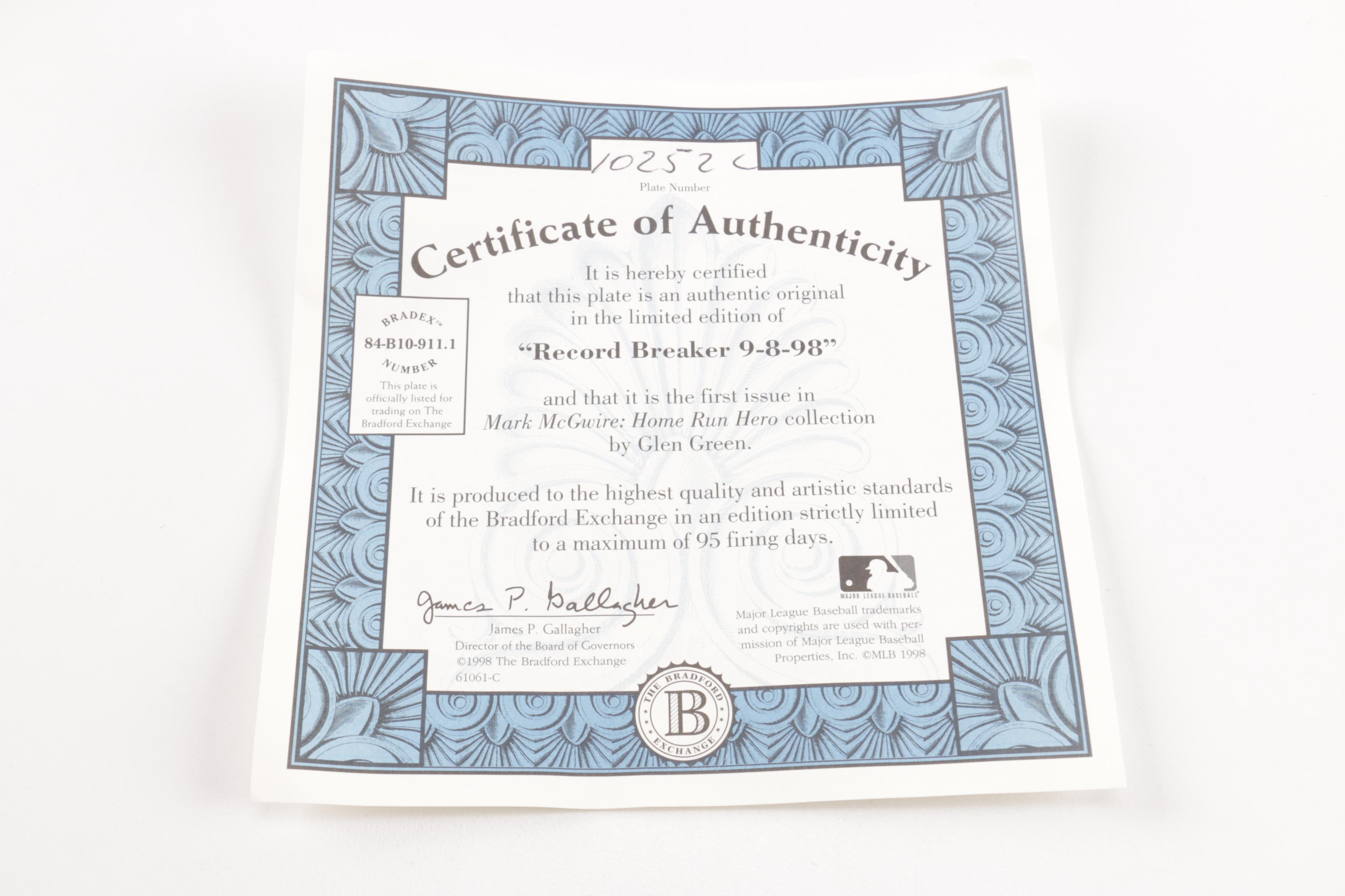 Mark McGwire Memorabilia