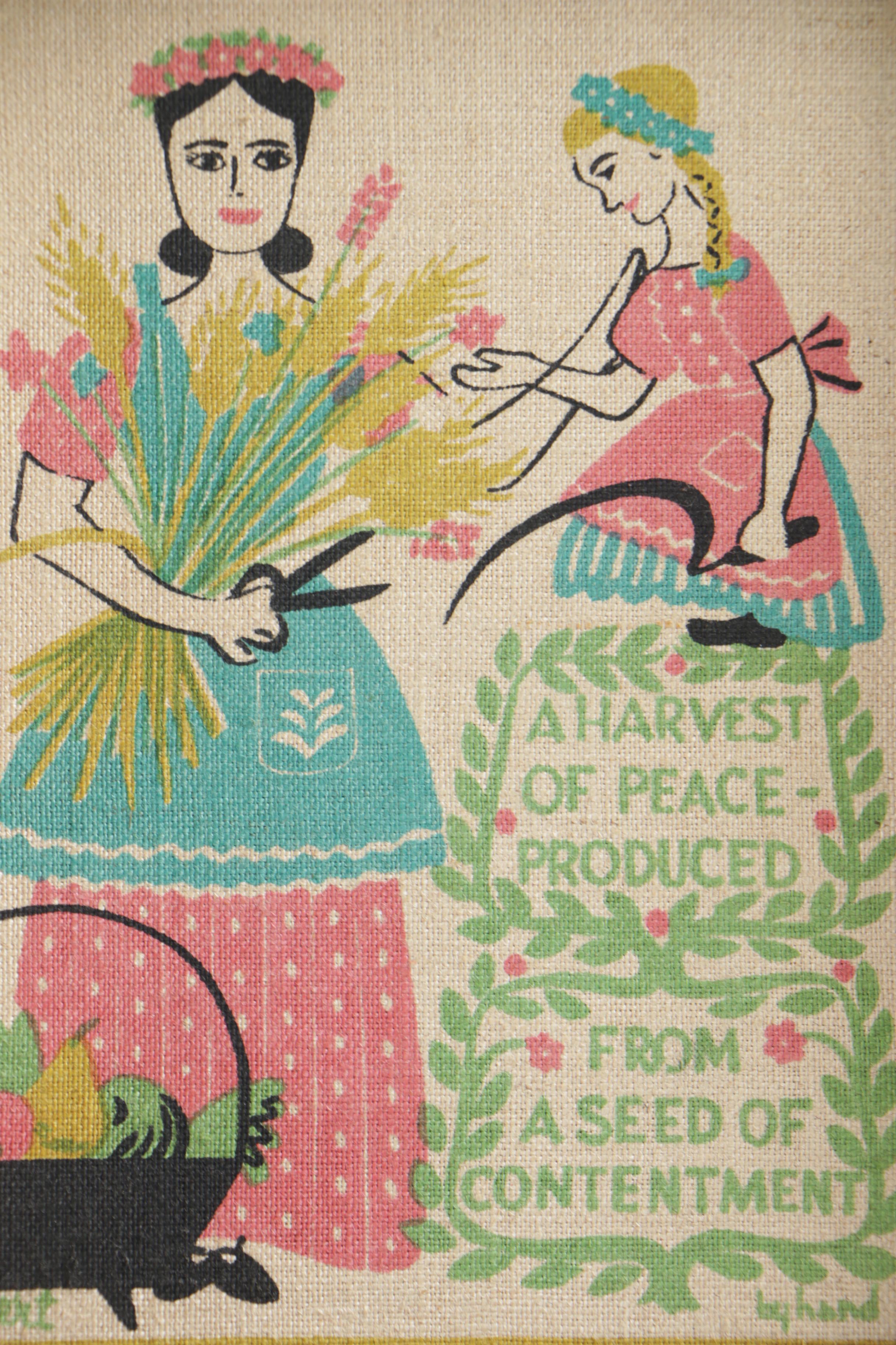 Two Robert Darr Wert Serigraphs on Linen Folk Sayings