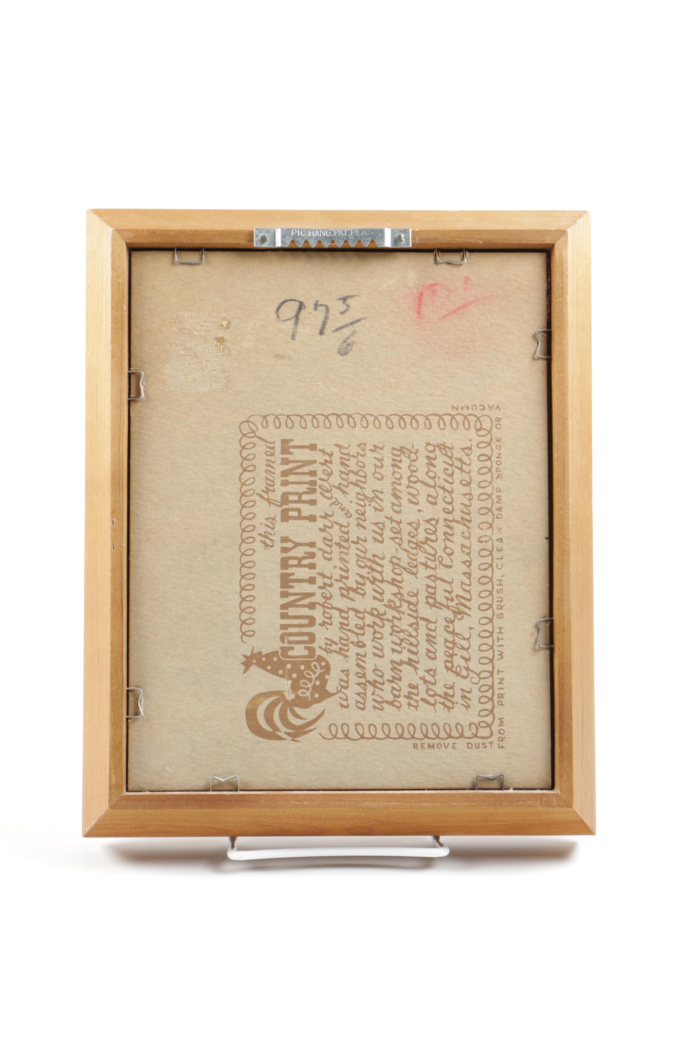 Two Robert Darr Wert Serigraphs on Linen Folk Sayings