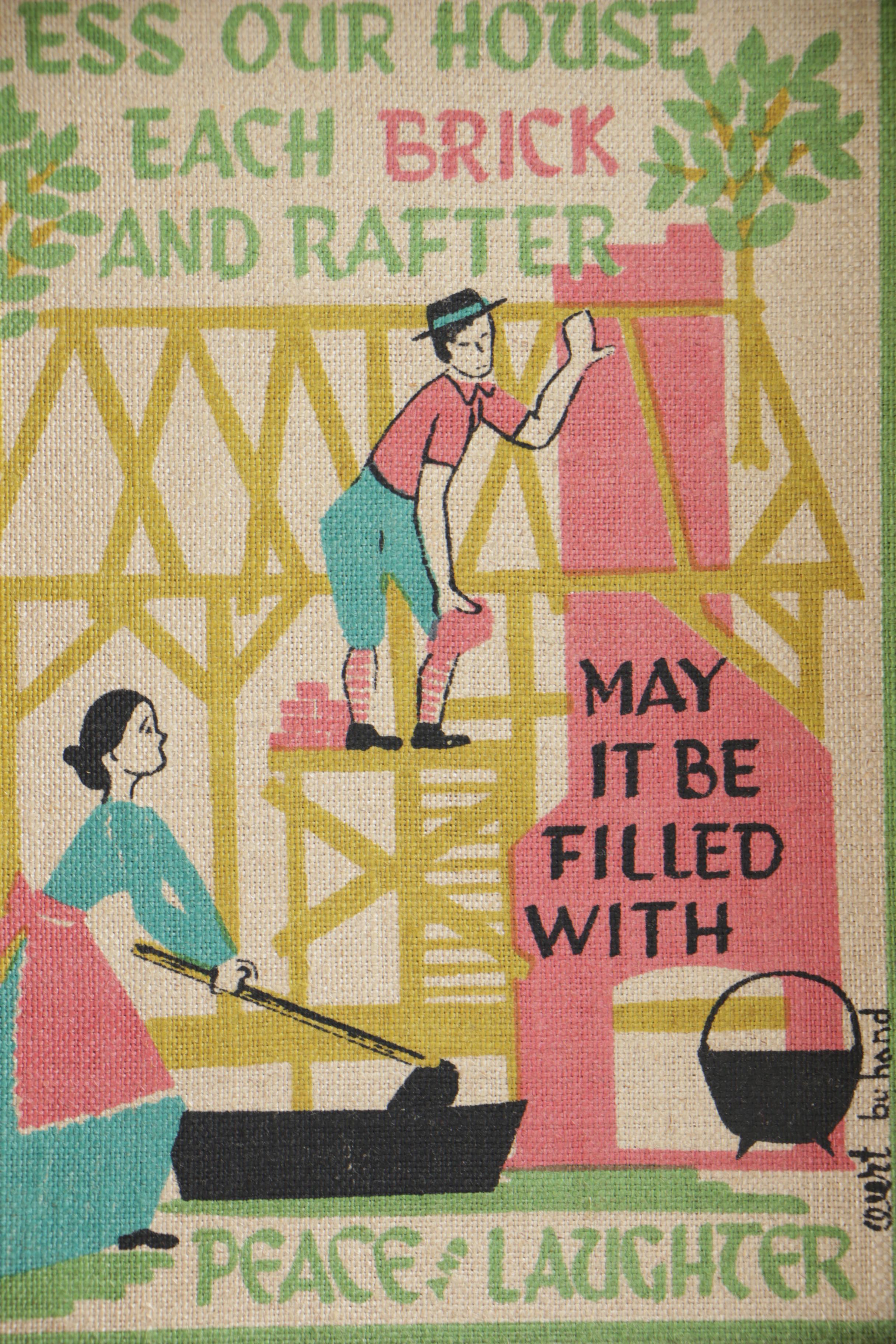 Two Robert Darr Wert Serigraphs on Linen Folk Sayings