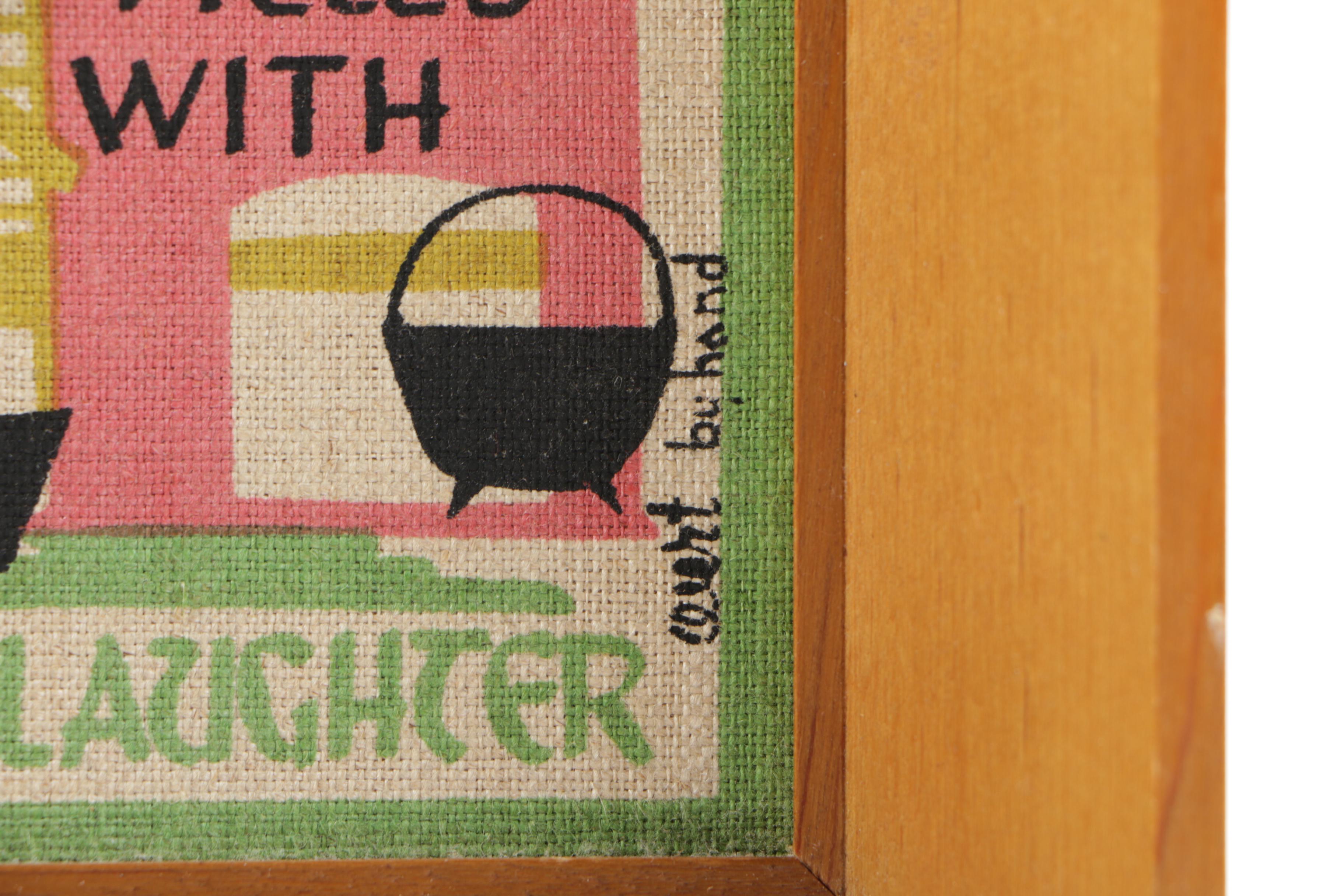 Two Robert Darr Wert Serigraphs on Linen Folk Sayings