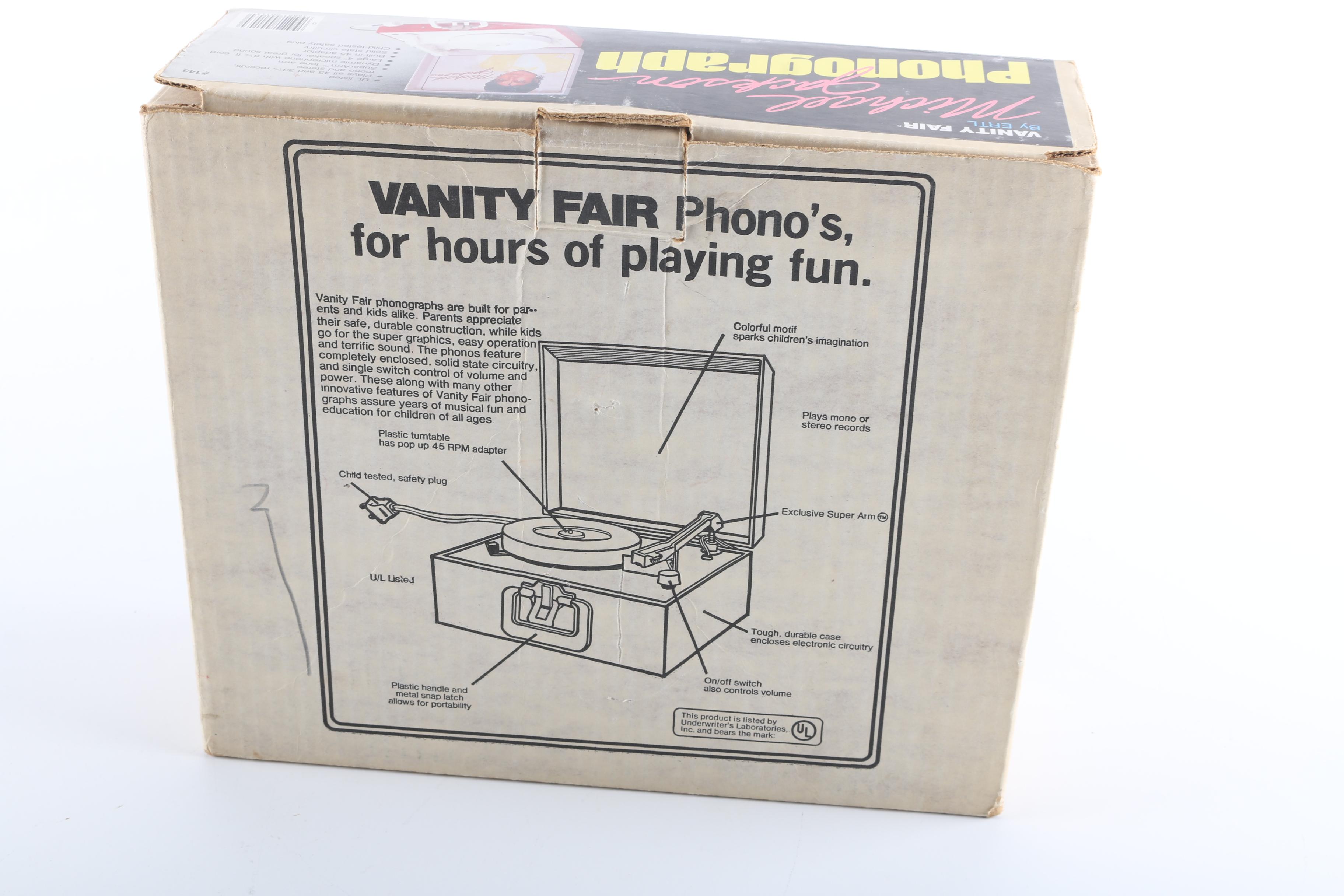 Vintage Vanity Fair Michael Jackson Phonograph