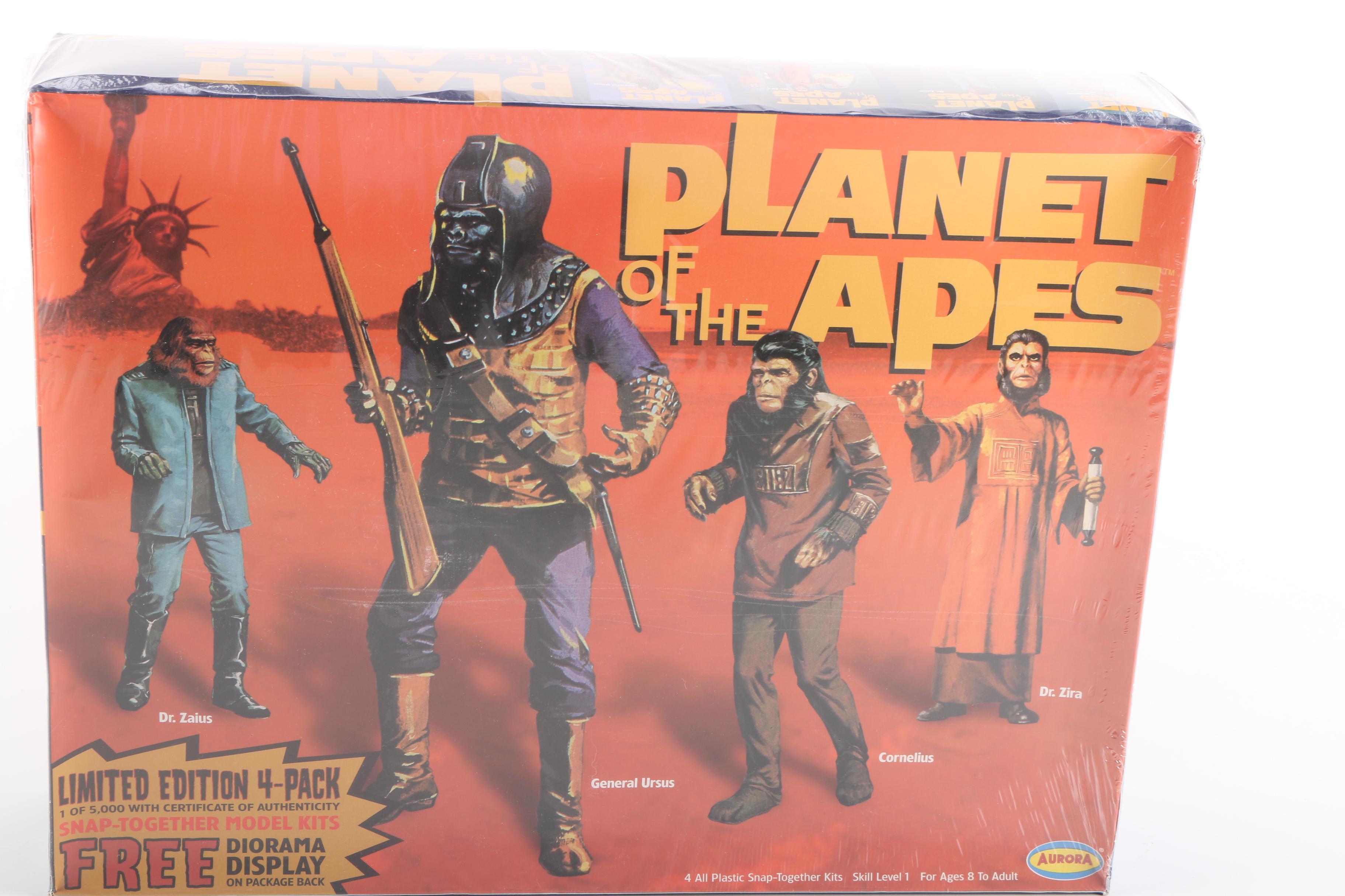 Sealed "Planet of the Apes" Four-Pack of Model Kits by Aurora