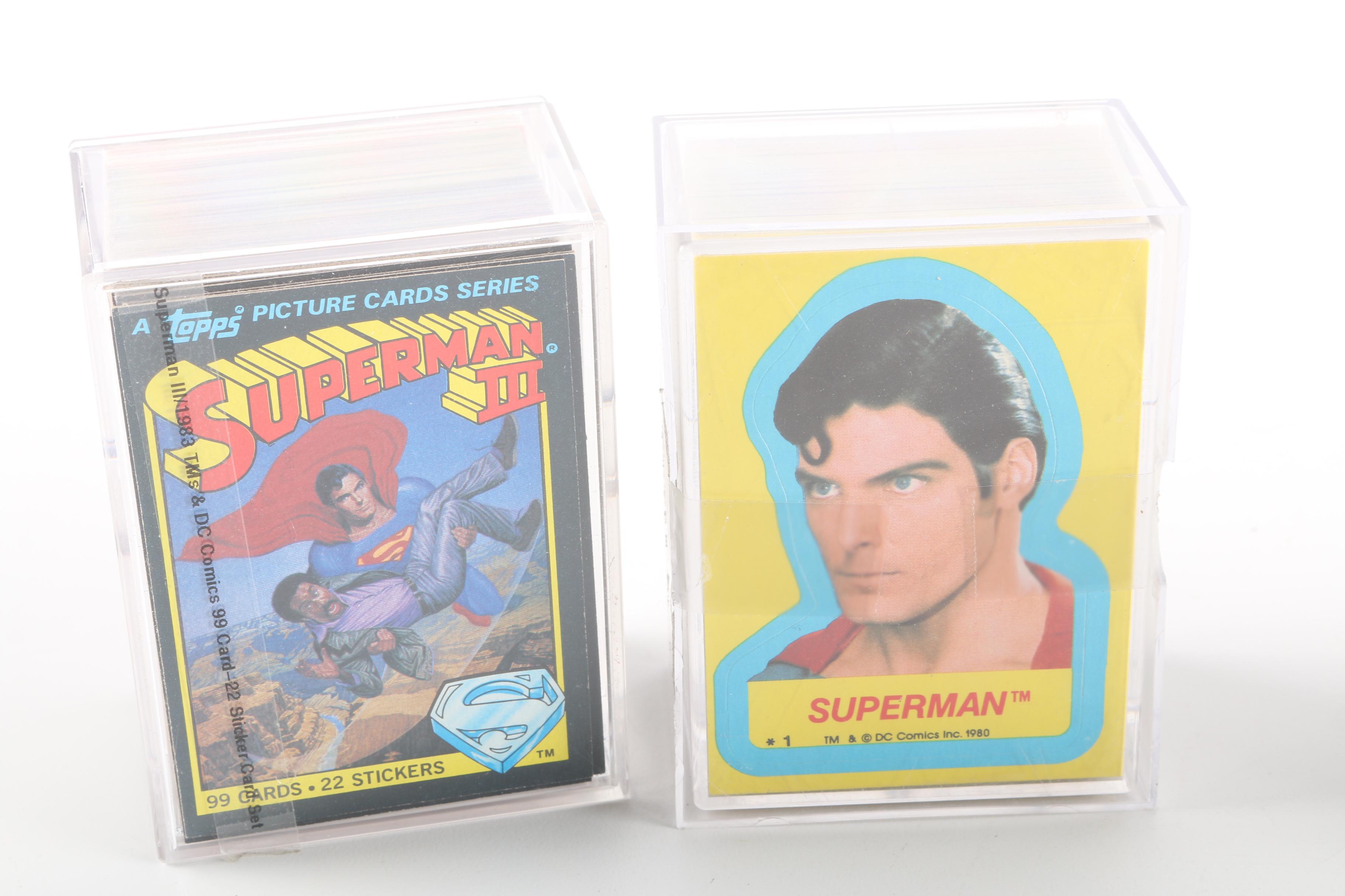 Collection of "Superman" and "Supergirl" Trading Cards