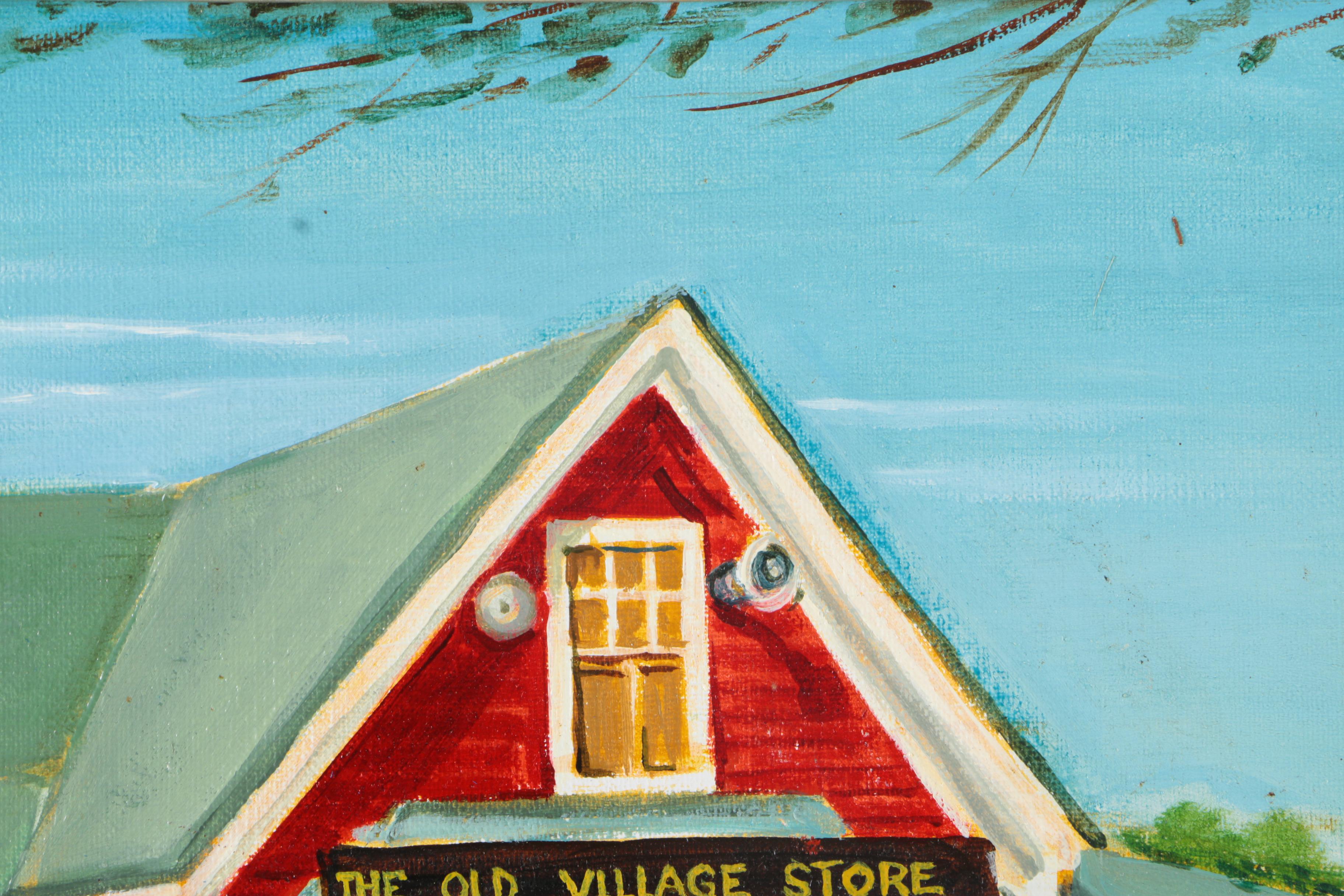 Marjorie Keary Oil Painting on Canvas of Storefront