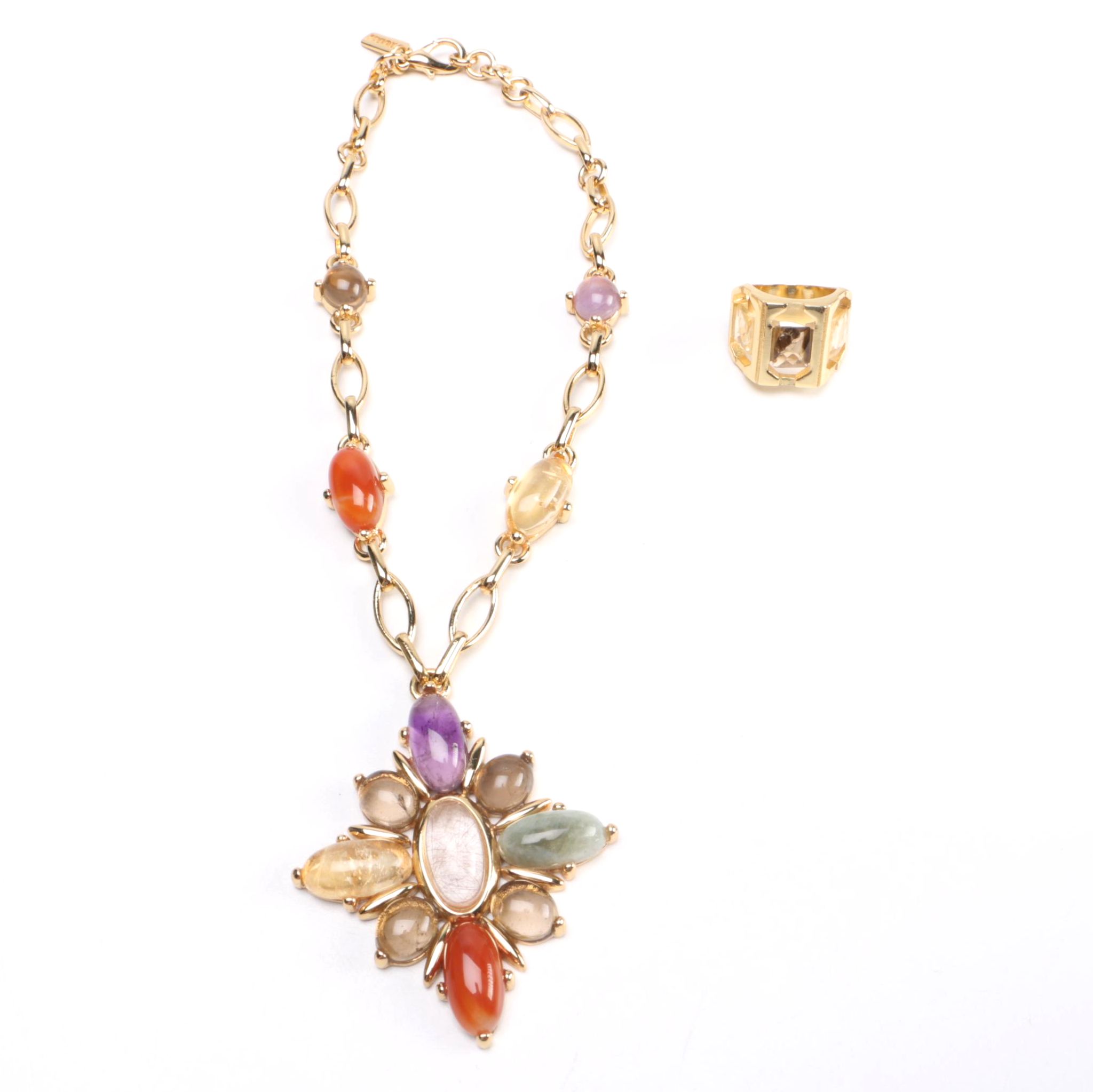 Romarte Necklace Including Costume Ring