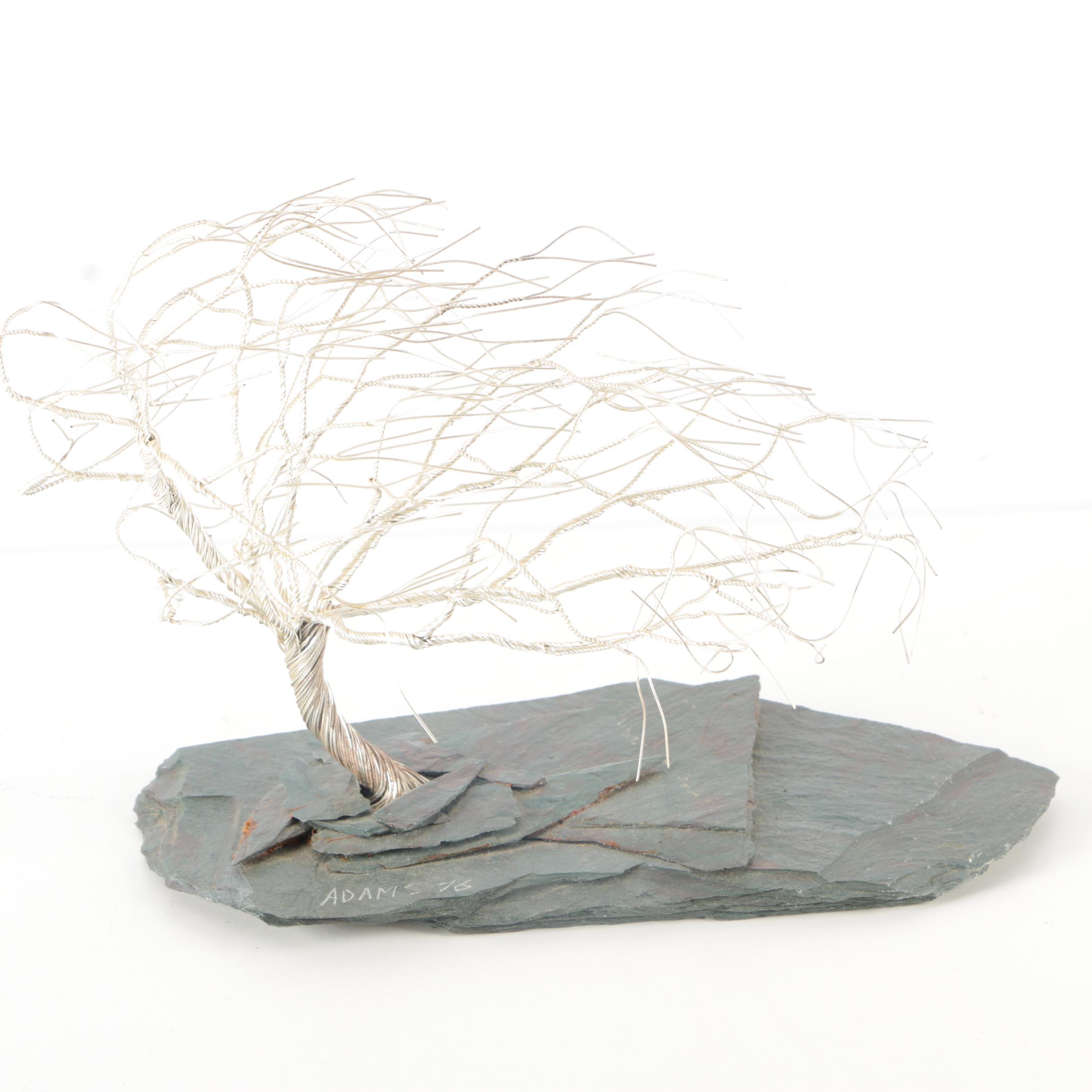 1976 Randy Adams Aluminum Wire Tree Sculpture