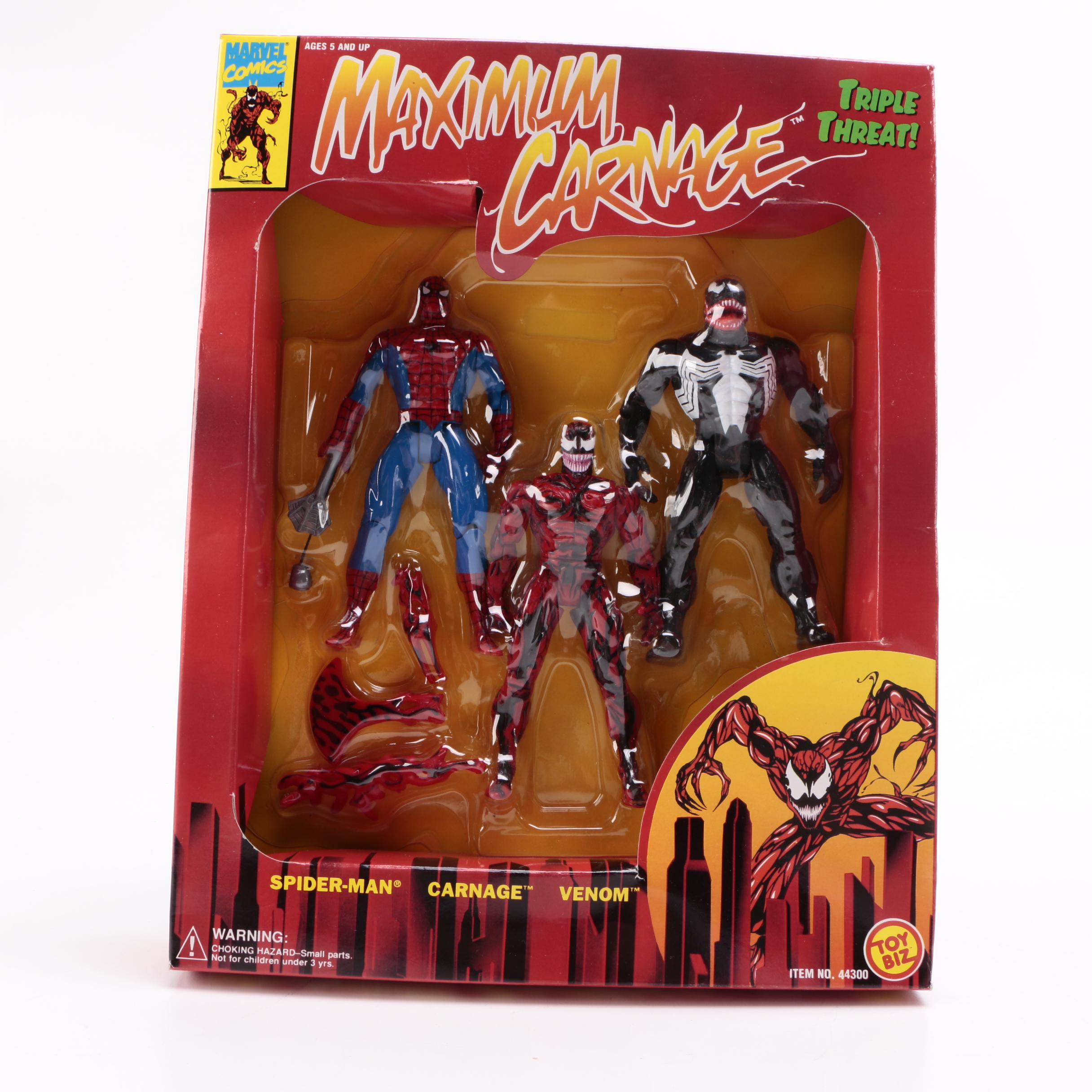 Collection of Comic Action Figures Featuring Marvel and "Spawn"