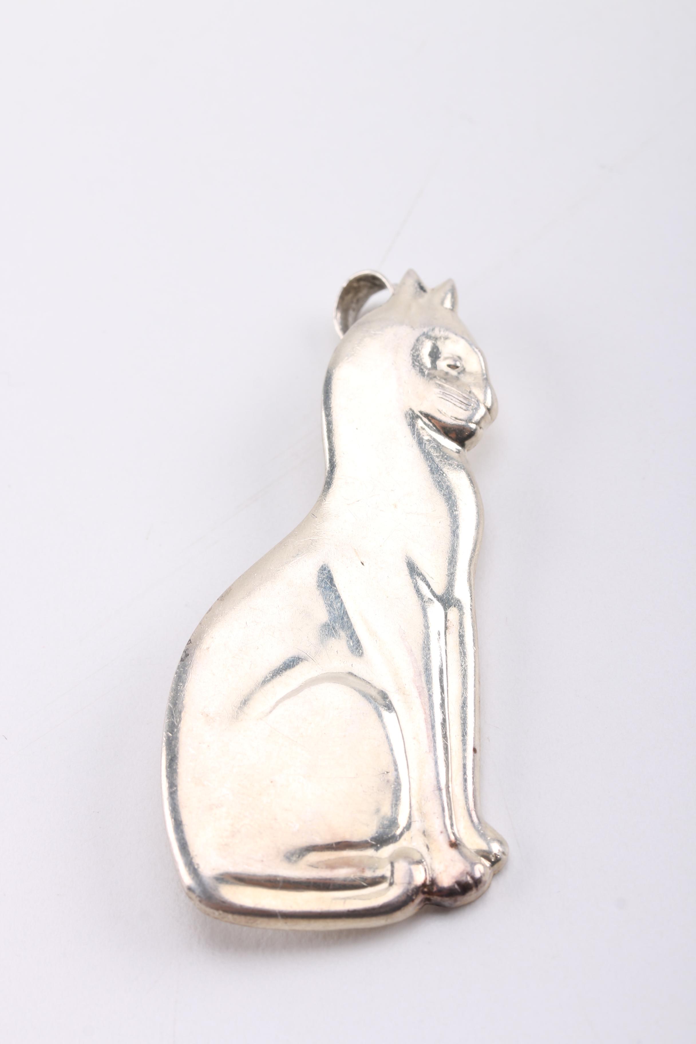 Sterling Silver Brooches, Earrings and Charm Bracelet